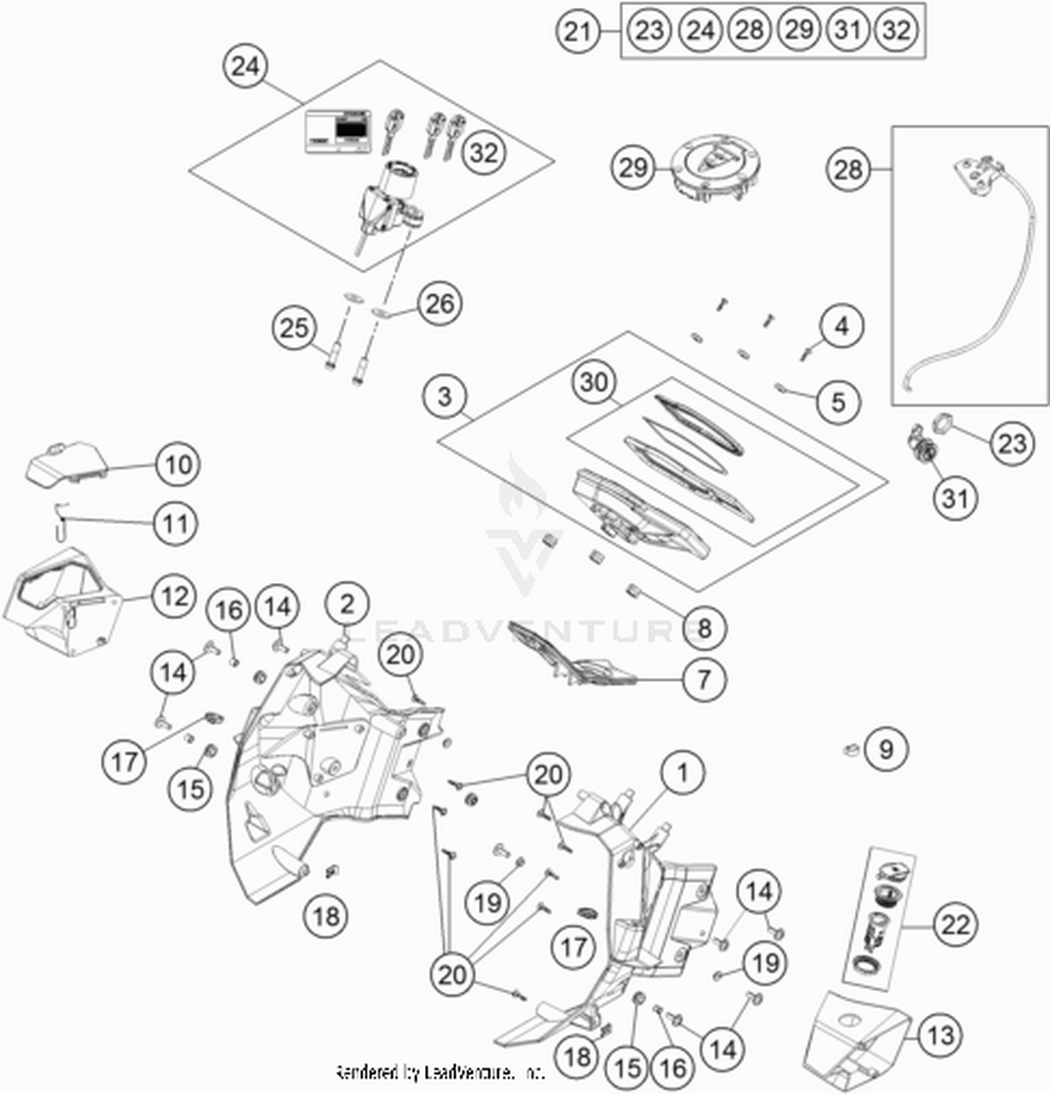 14 INSTRUMENTS / LOCK SYSTEM
