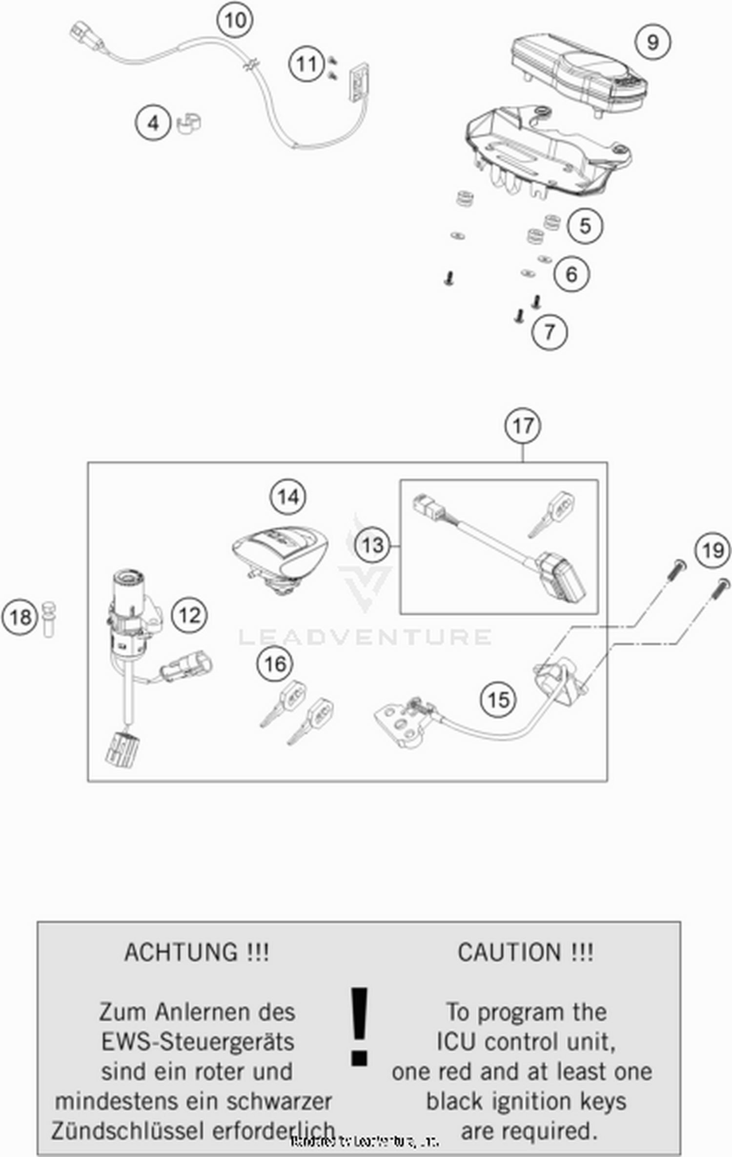 14 INSTRUMENTS / LOCK SYSTEM