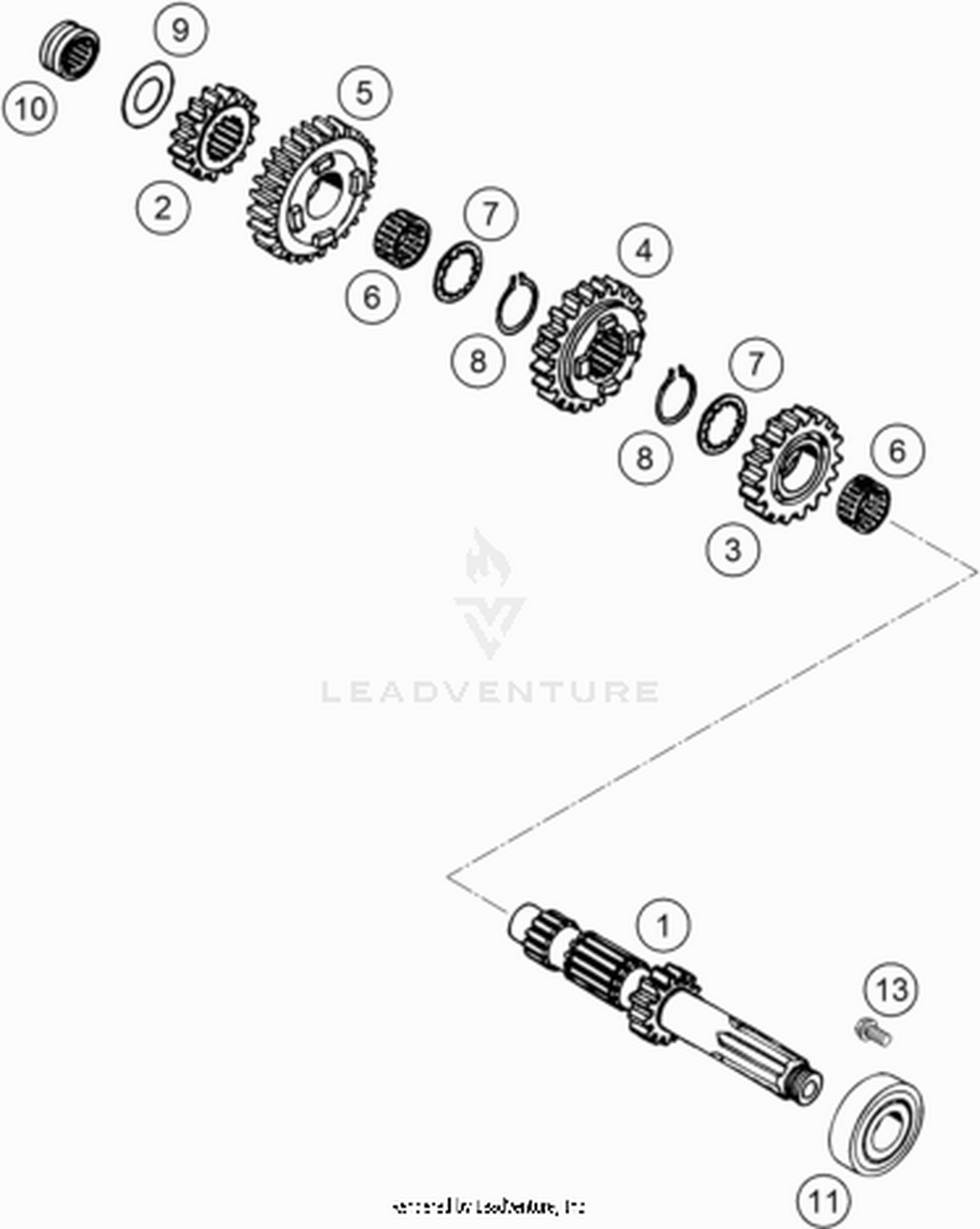 33 TRANSMISSION I - MAIN SHAFT