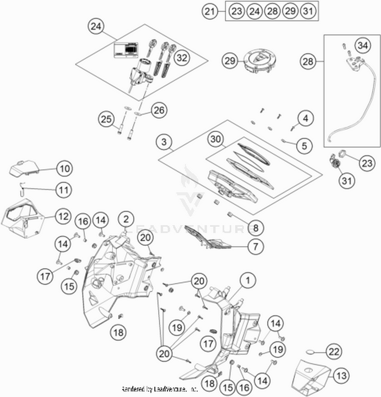 14 INSTRUMENTS / LOCK SYSTEM