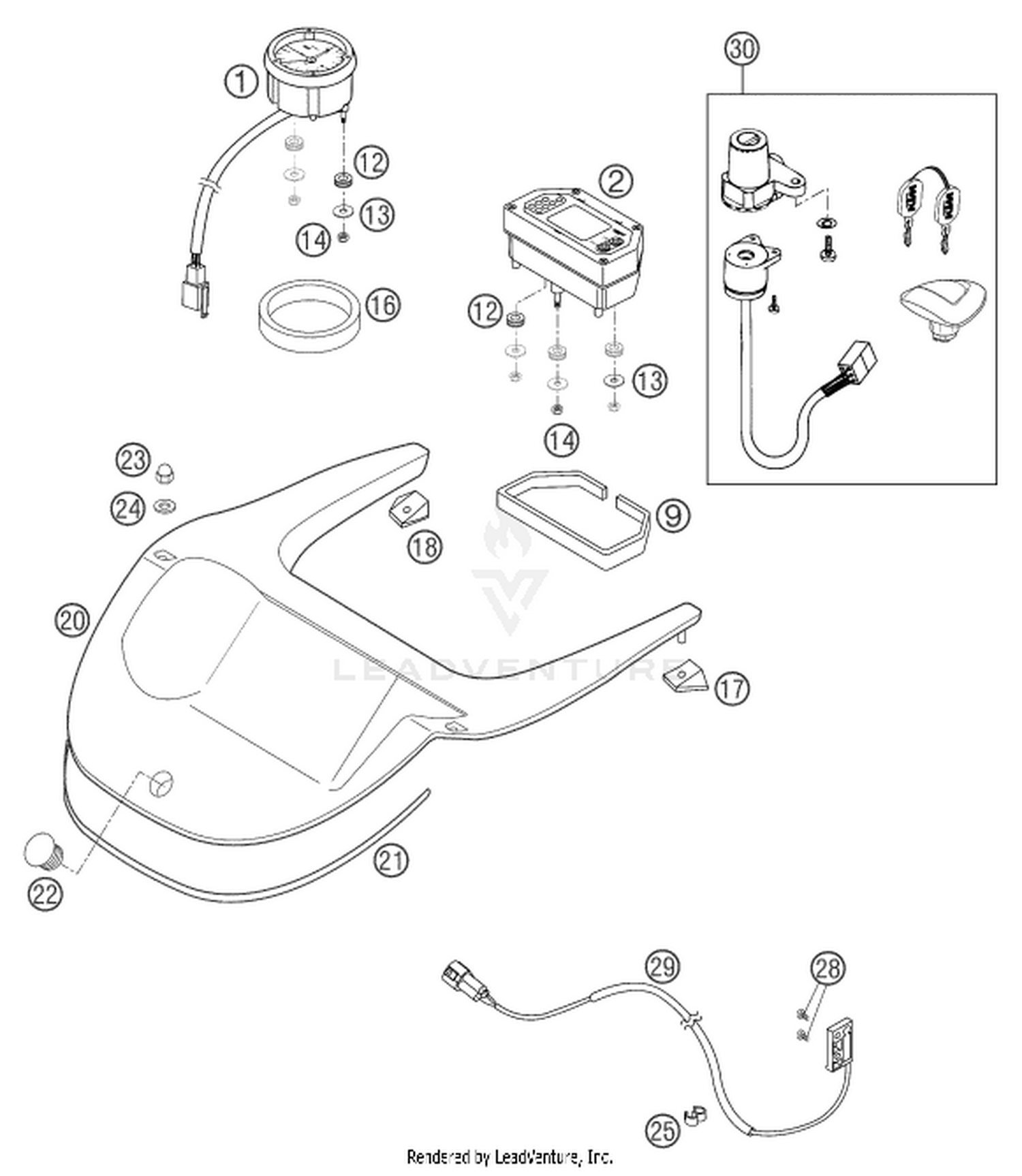 14 INSTRUMENTS / LOCK SYSTEM