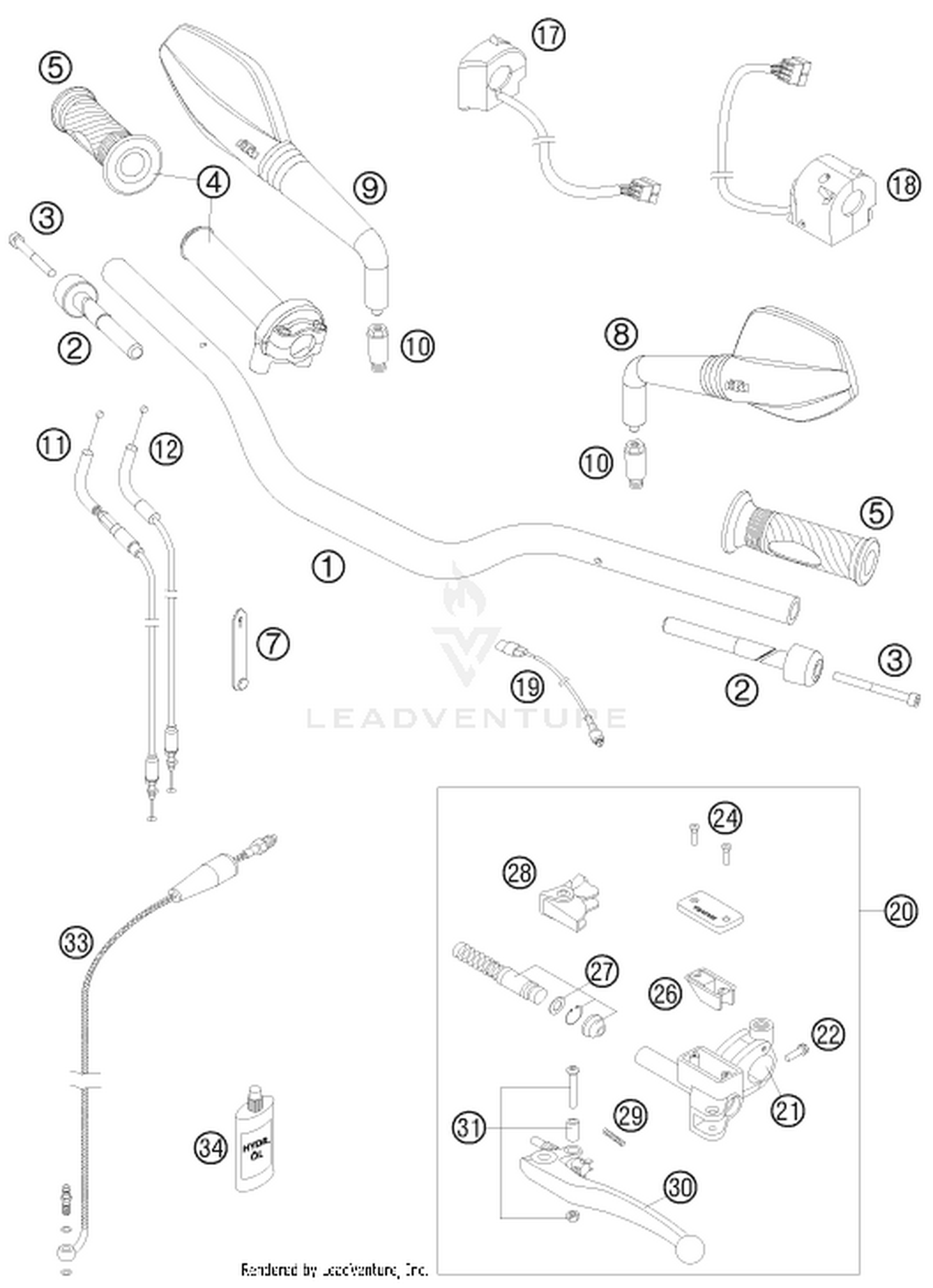 02 HANDLEBAR, CONTROLS