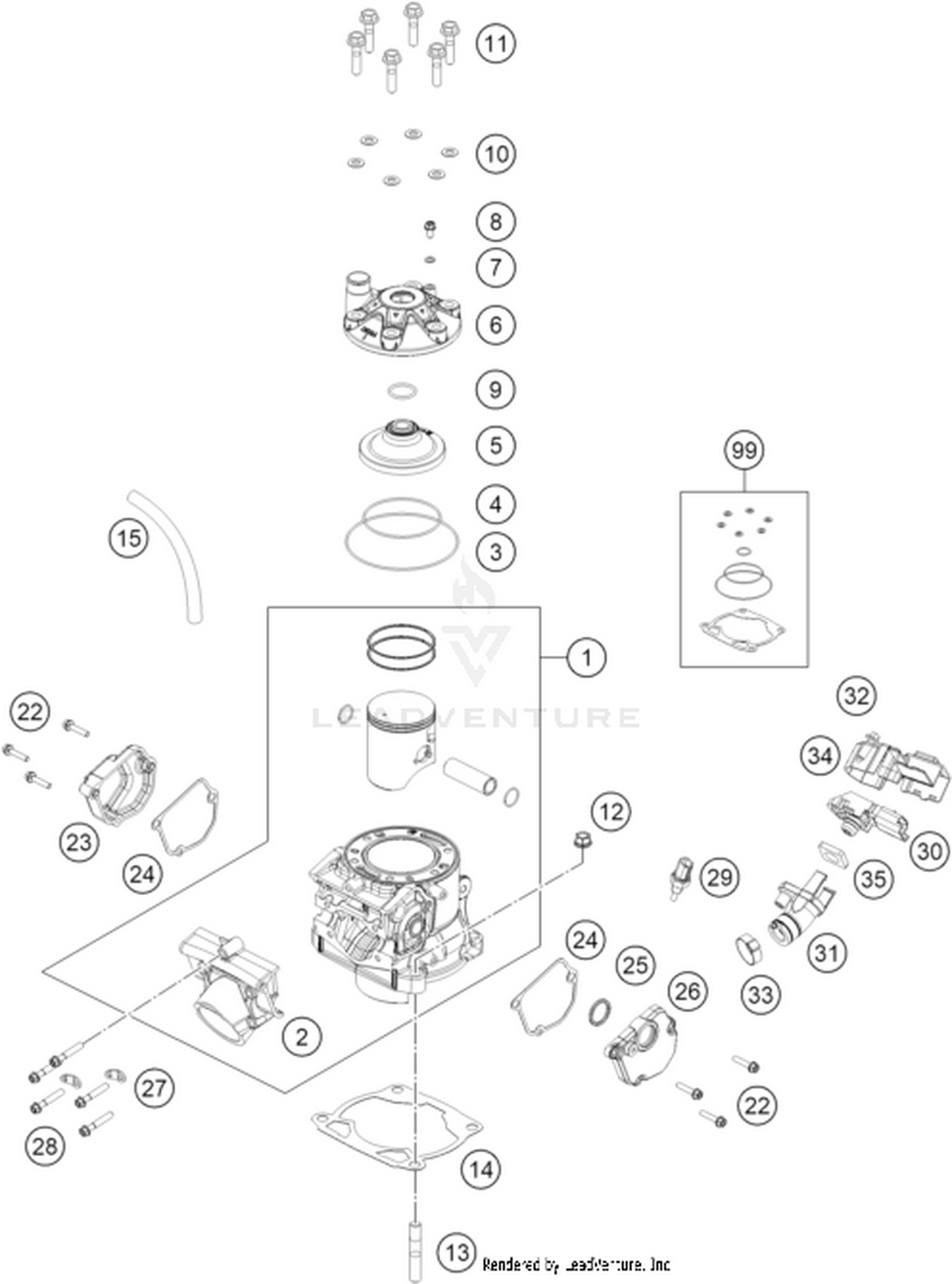 30 CYLINDER, CYLINDER HEAD