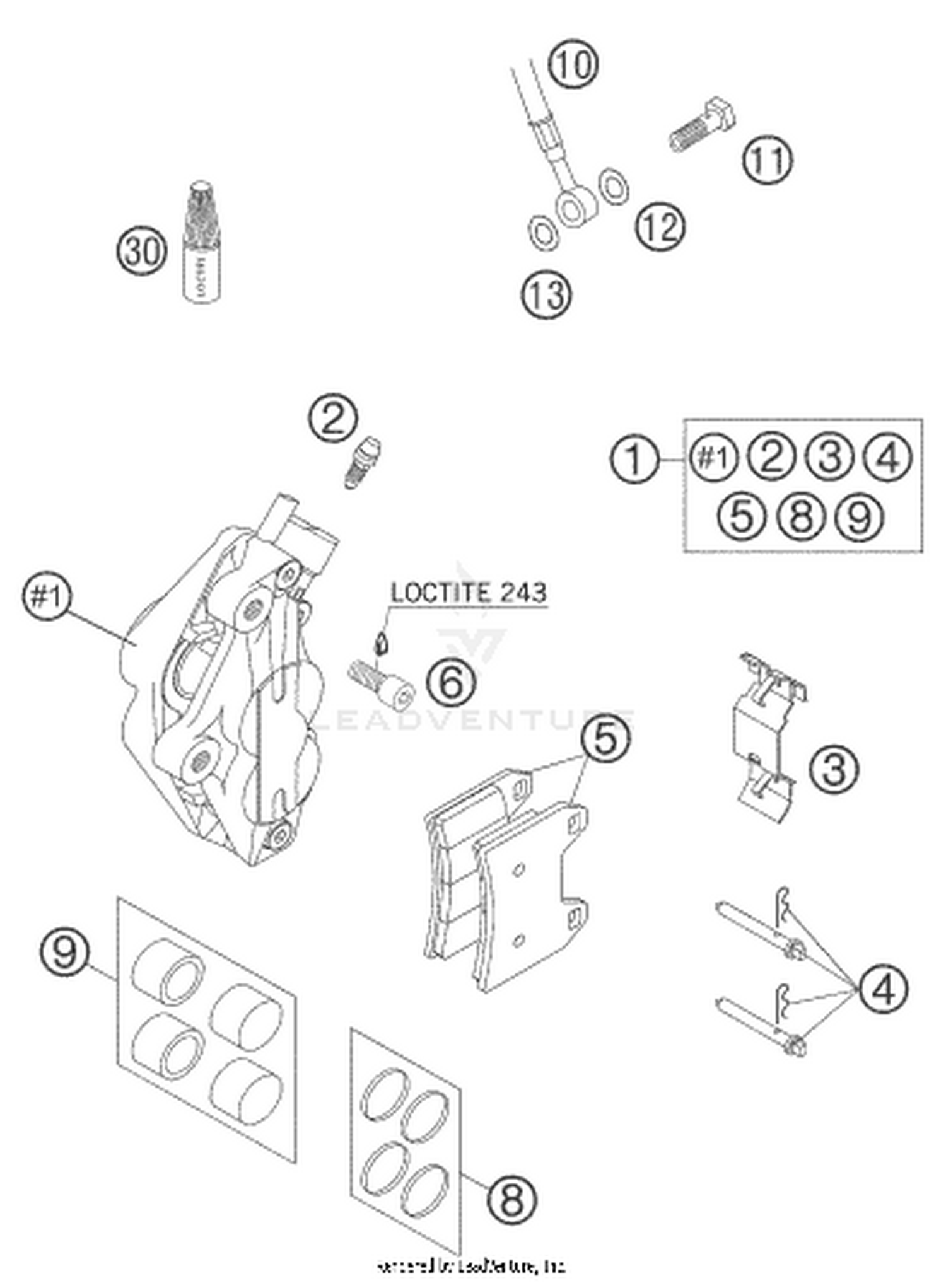 13 FRONT BRAKE CALIPER