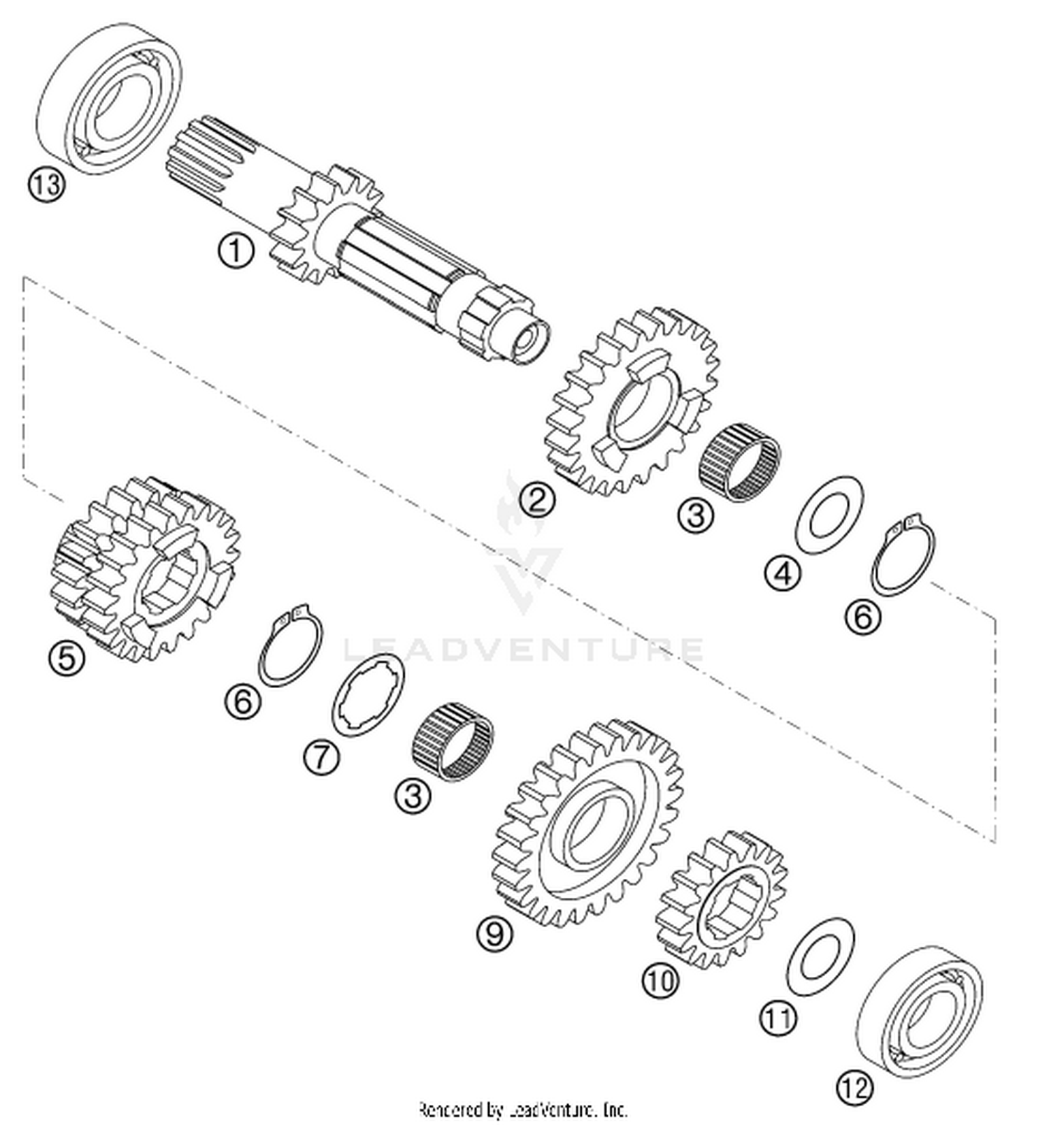 33 TRANSMISSION I - MAIN SHAFT