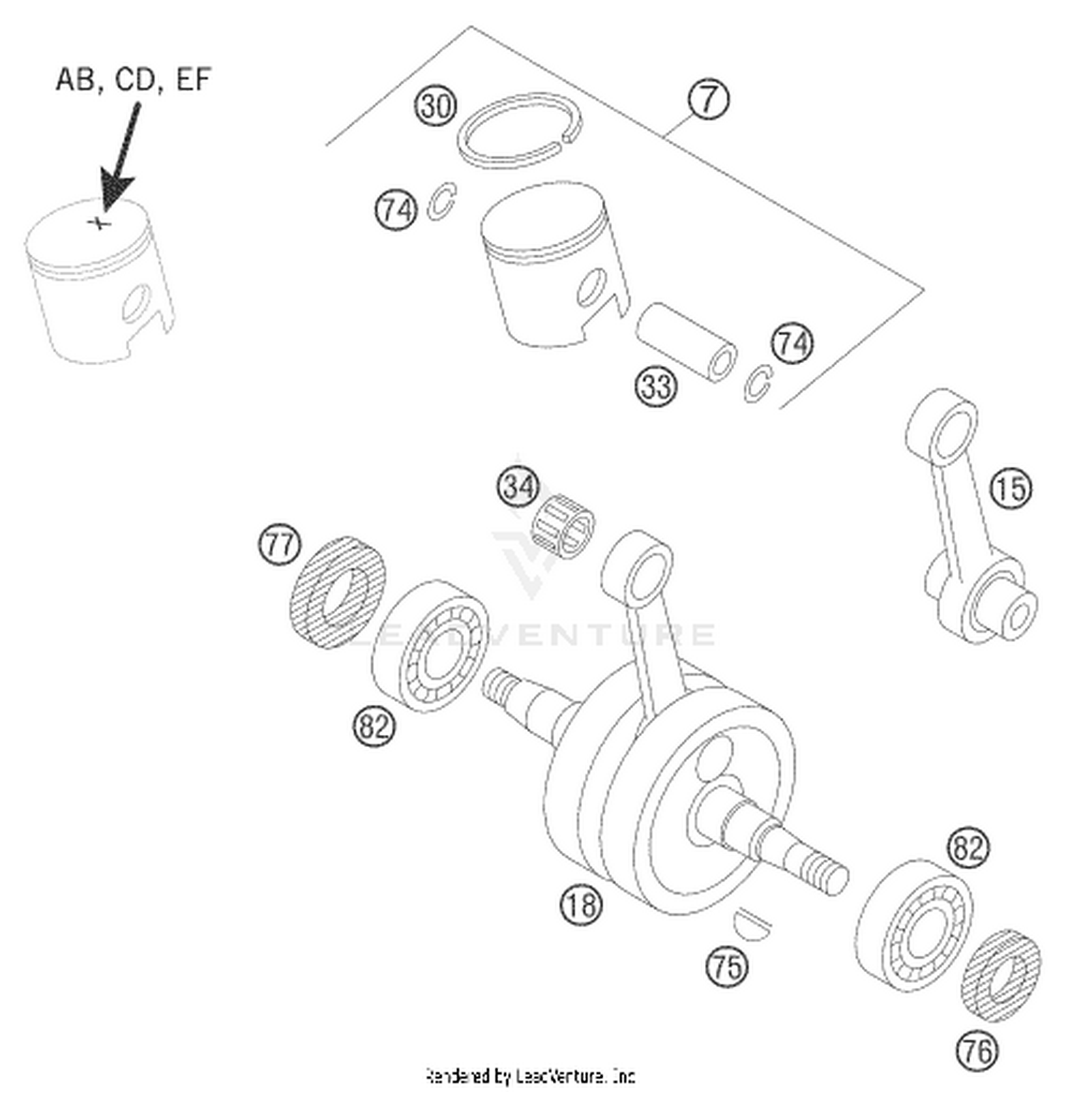 30 CRANKSHAFT, PISTON