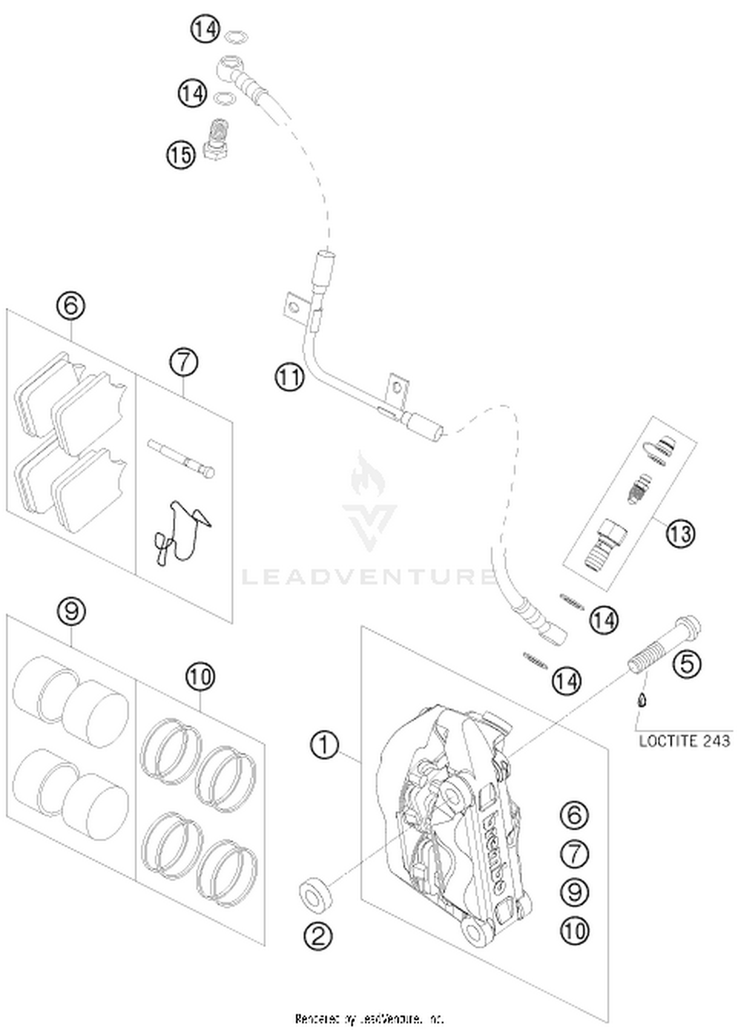 13 FRONT BRAKE CALIPER