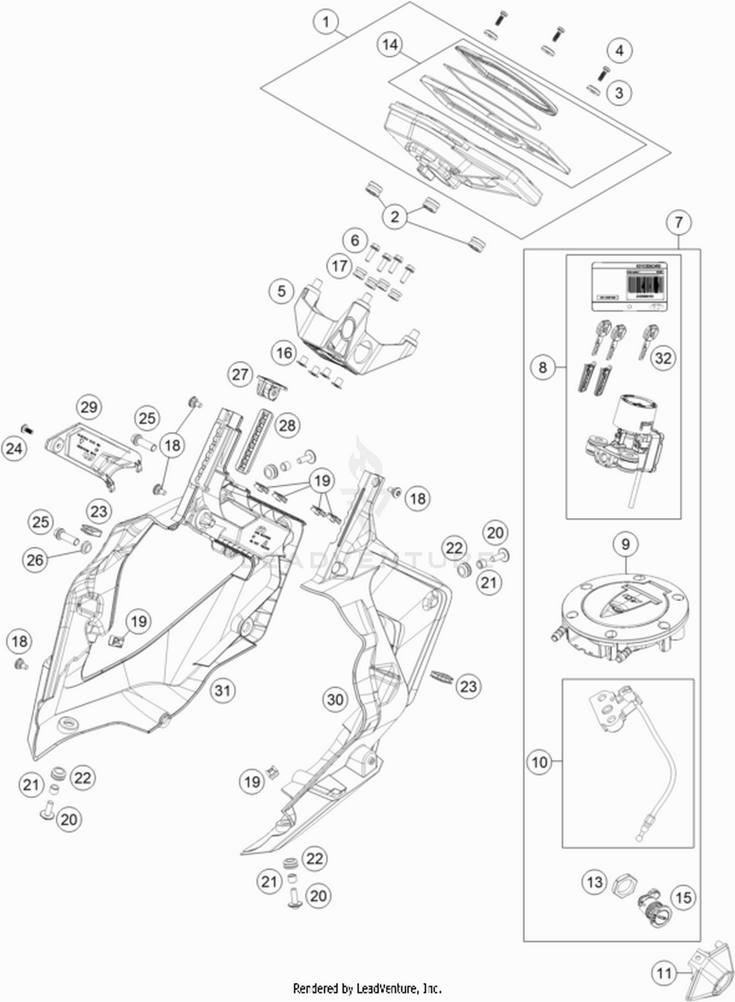 14 INSTRUMENTS / LOCK SYSTEM