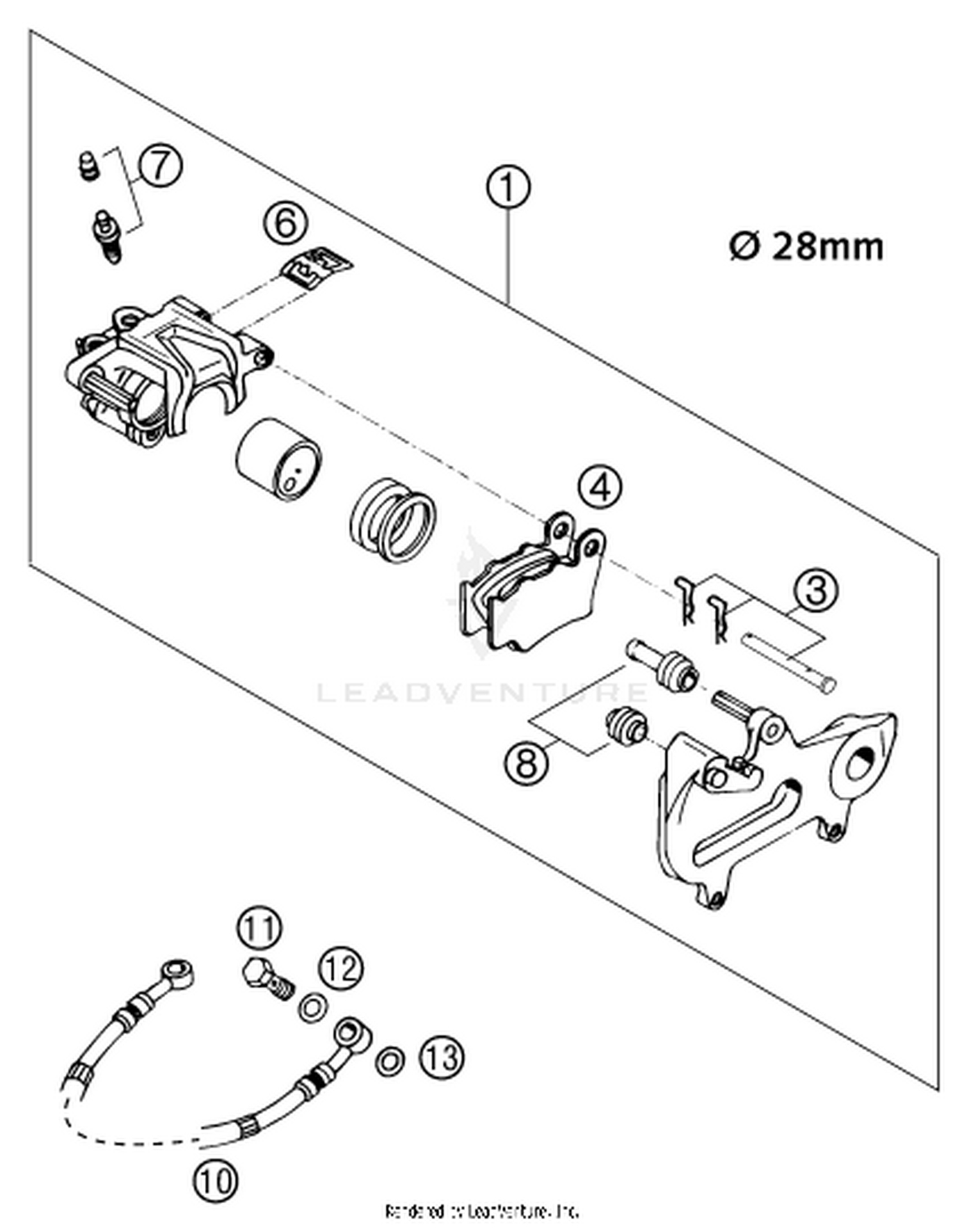 13 REAR BRAKE CALIPER