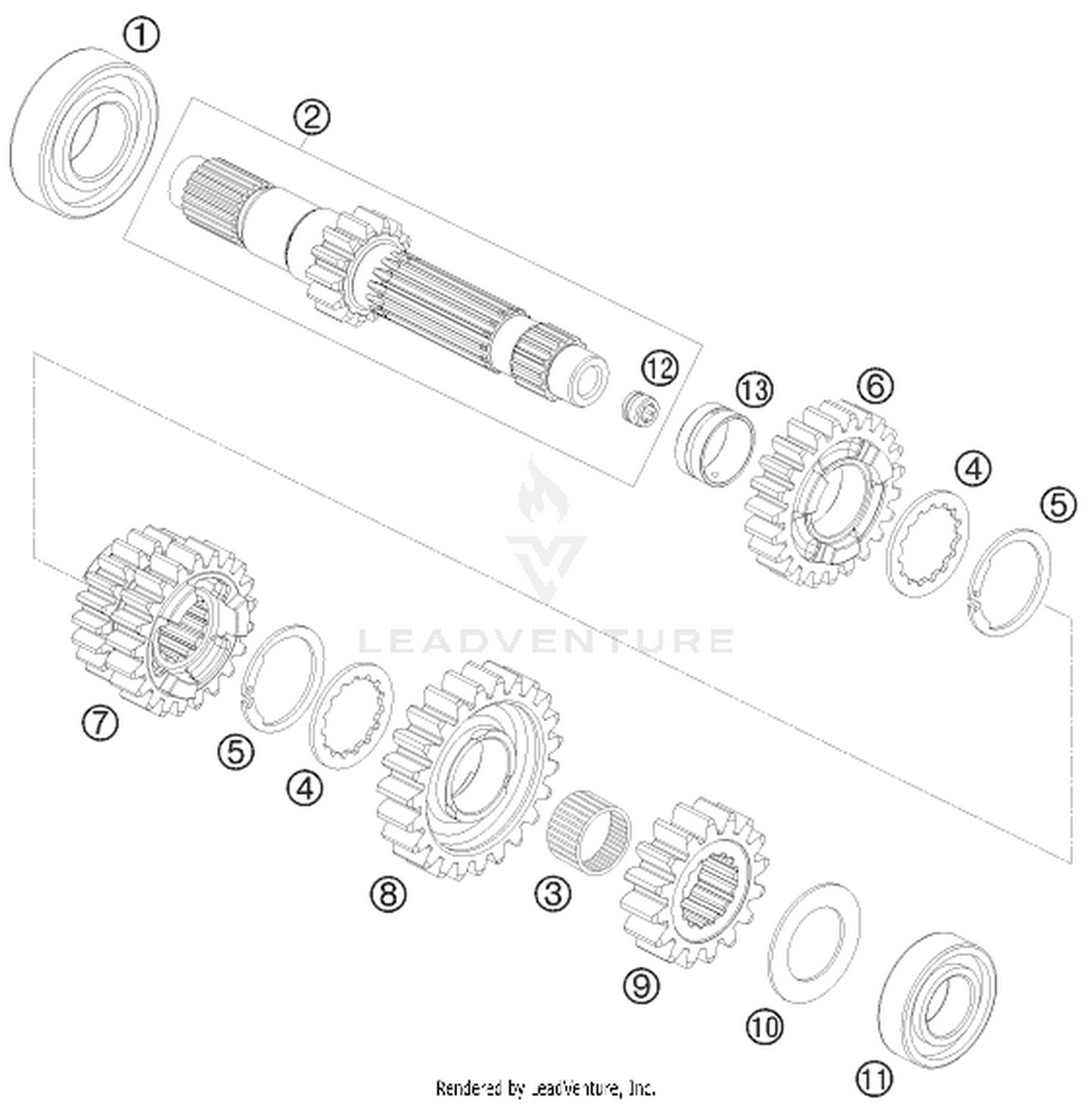 33 TRANSMISSION I - MAIN SHAFT