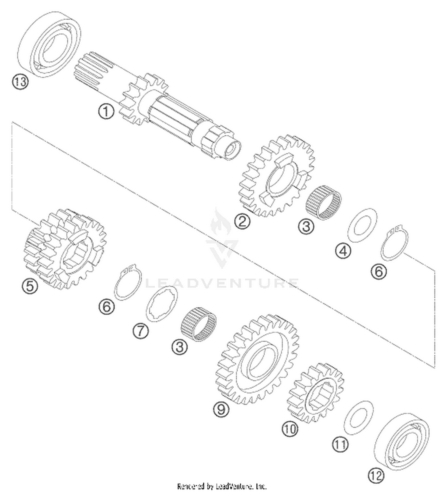 33 TRANSMISSION I - MAIN SHAFT