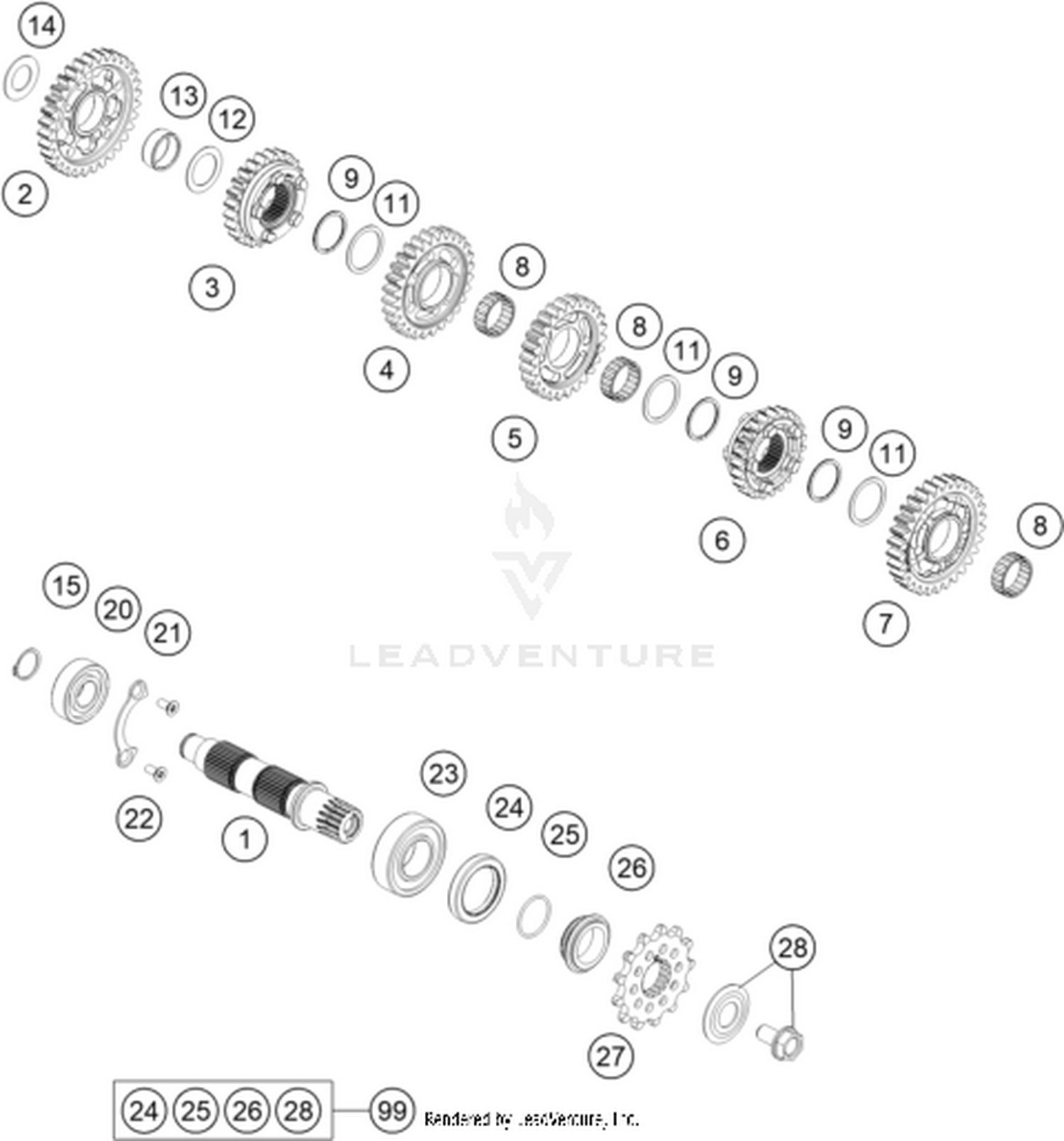33 TRANSMISSION II - COUNTERSHAFT