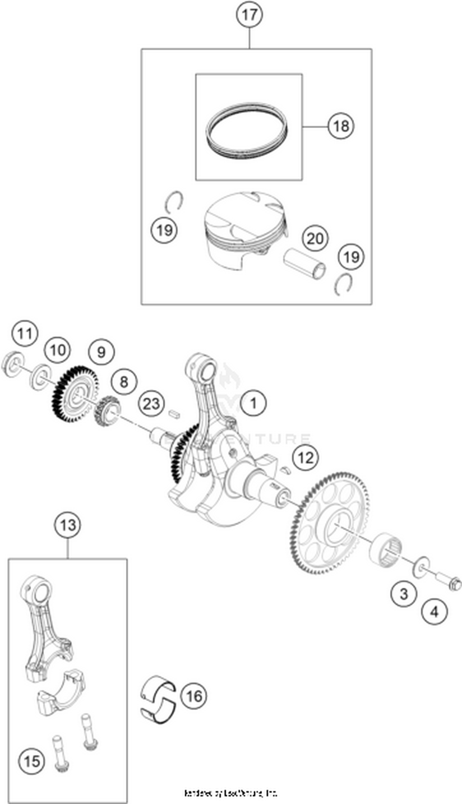 30 CRANKSHAFT, PISTON