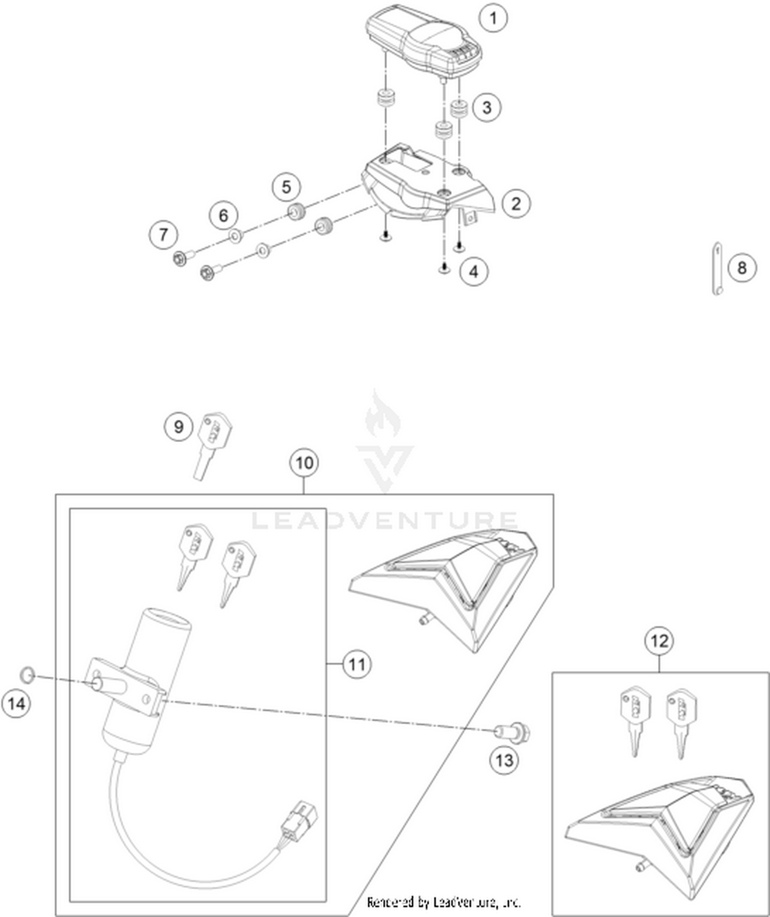 14 INSTRUMENTS / LOCK SYSTEM