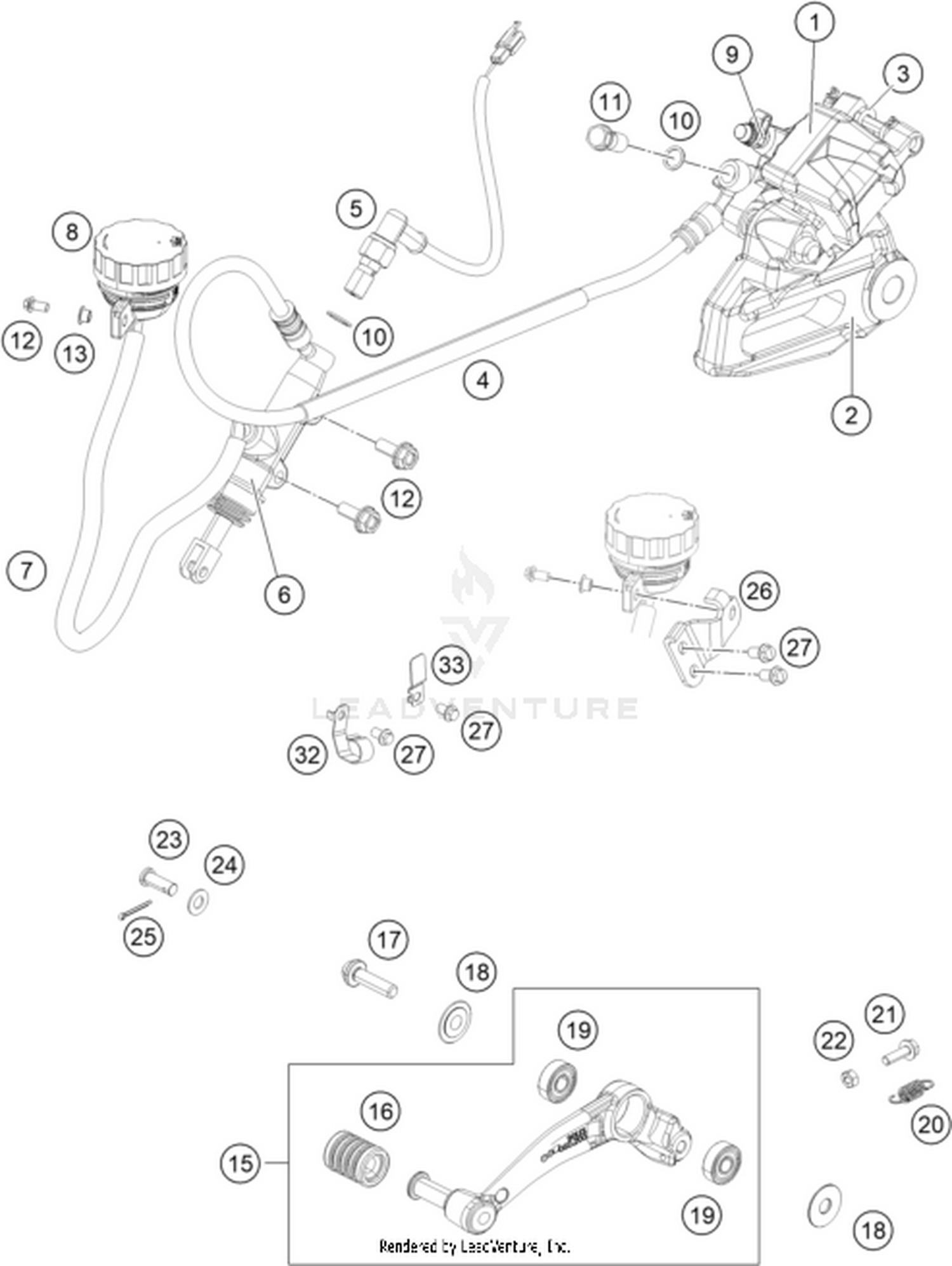 13 REAR BRAKE CALIPER