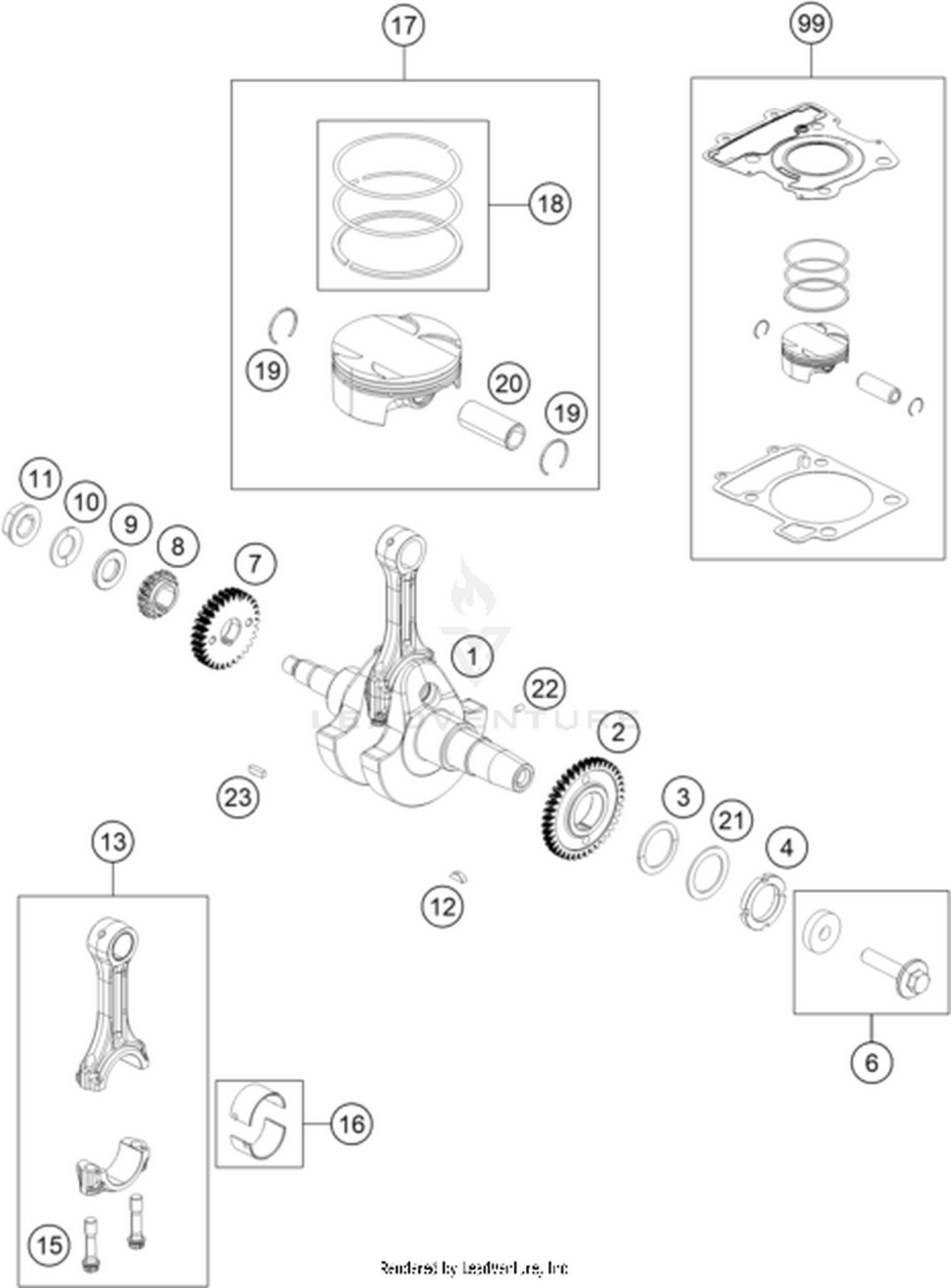 30 CRANKSHAFT, PISTON
