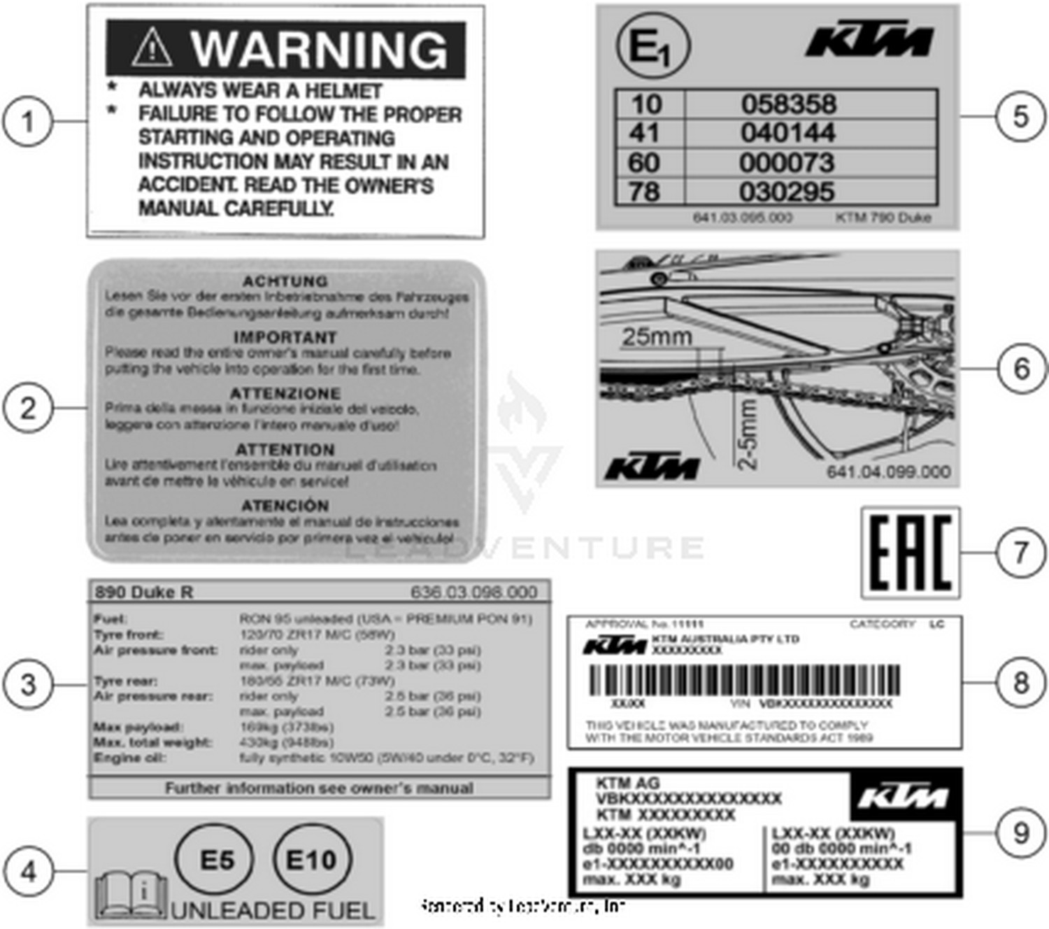 80 TECHNIC INFORMATION STICKER
