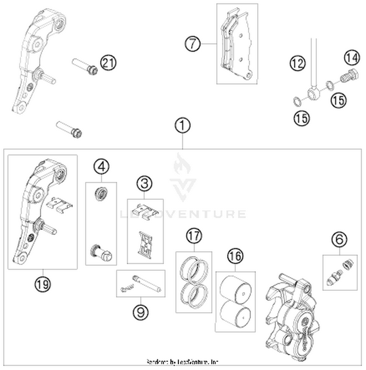 13 FRONT BRAKE CALIPER