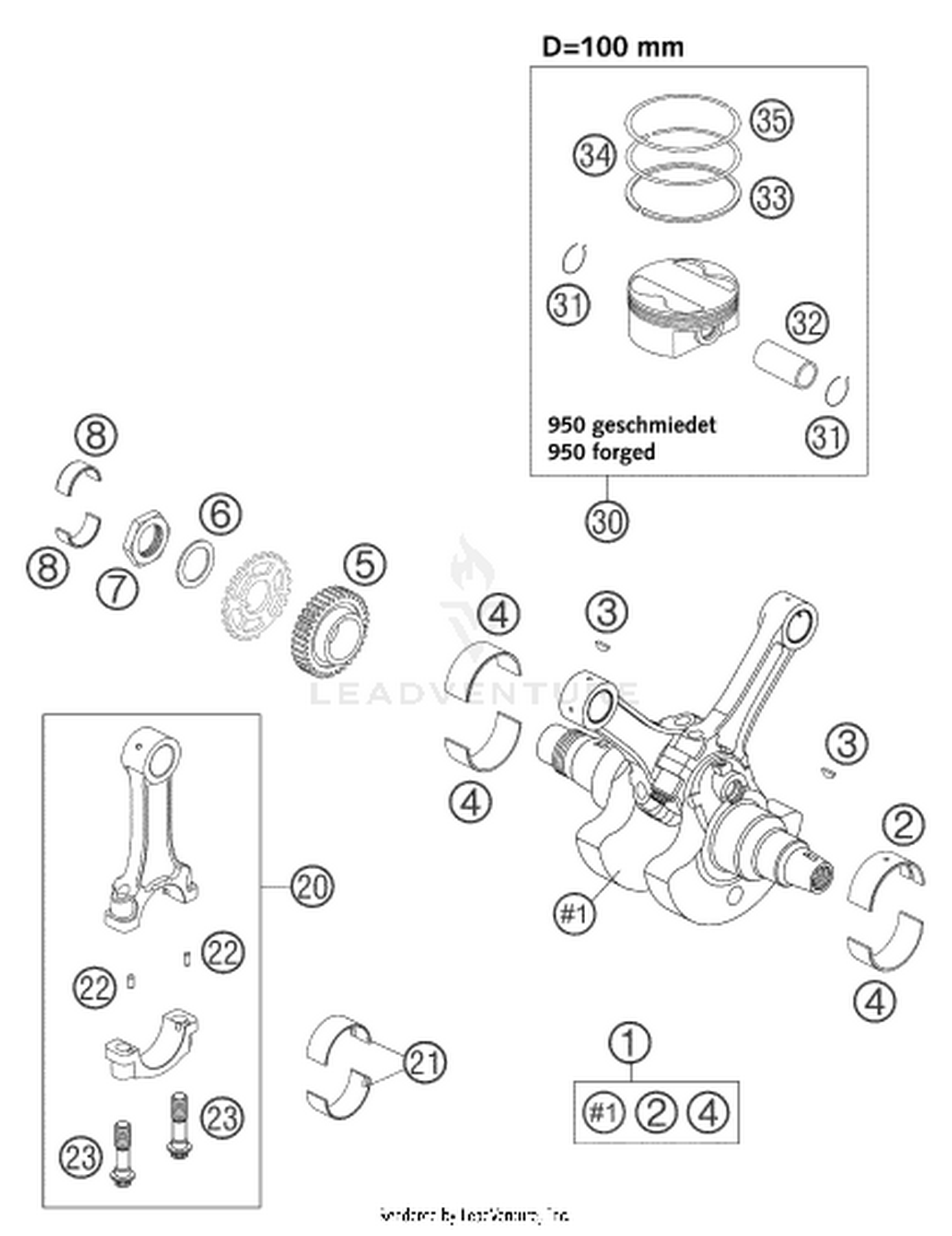 30 CRANKSHAFT, PISTON