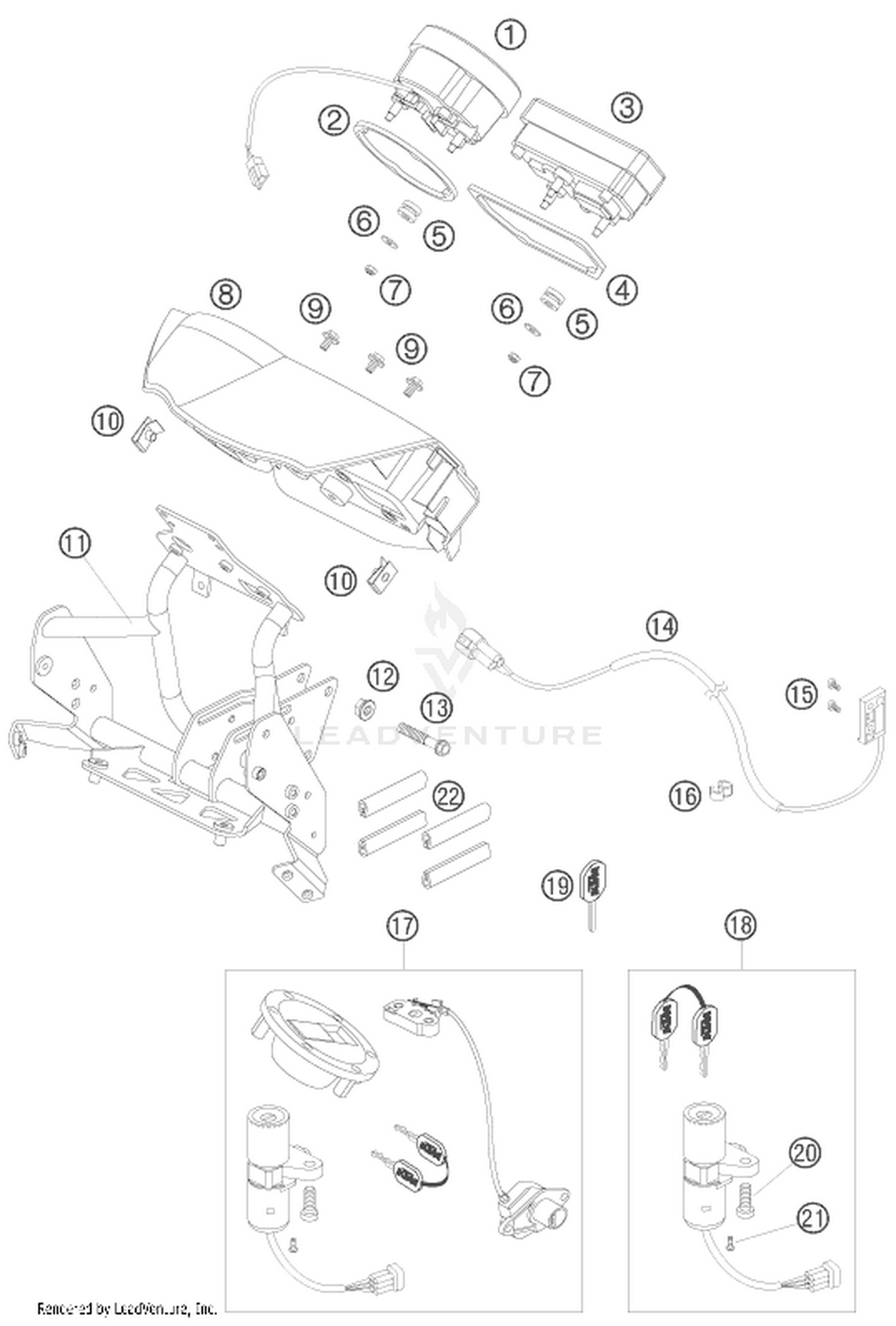 14 INSTRUMENTS / LOCK SYSTEM