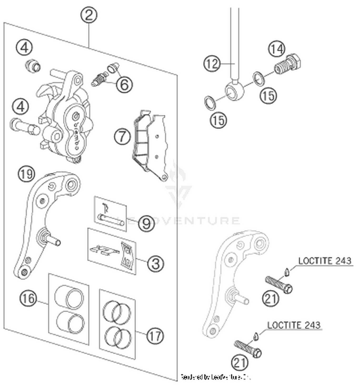 13 FRONT BRAKE CALIPER