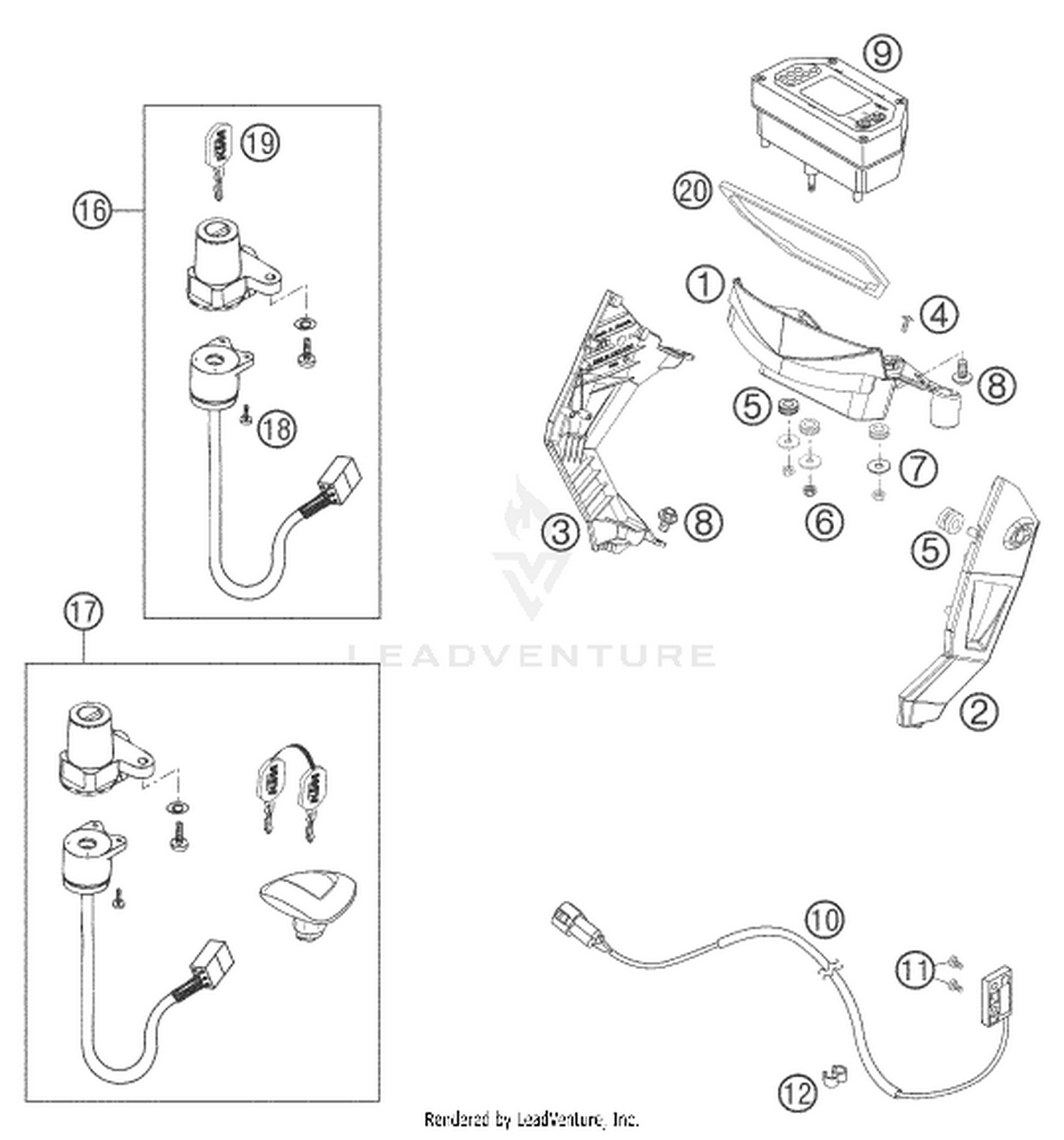 14 INSTRUMENTS / LOCK SYSTEM