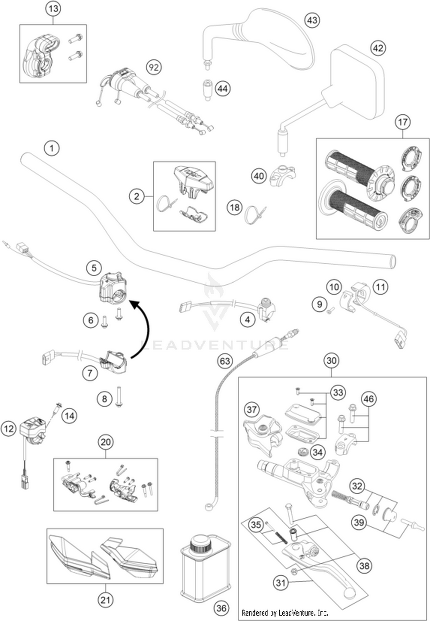 02 HANDLEBAR, CONTROLS