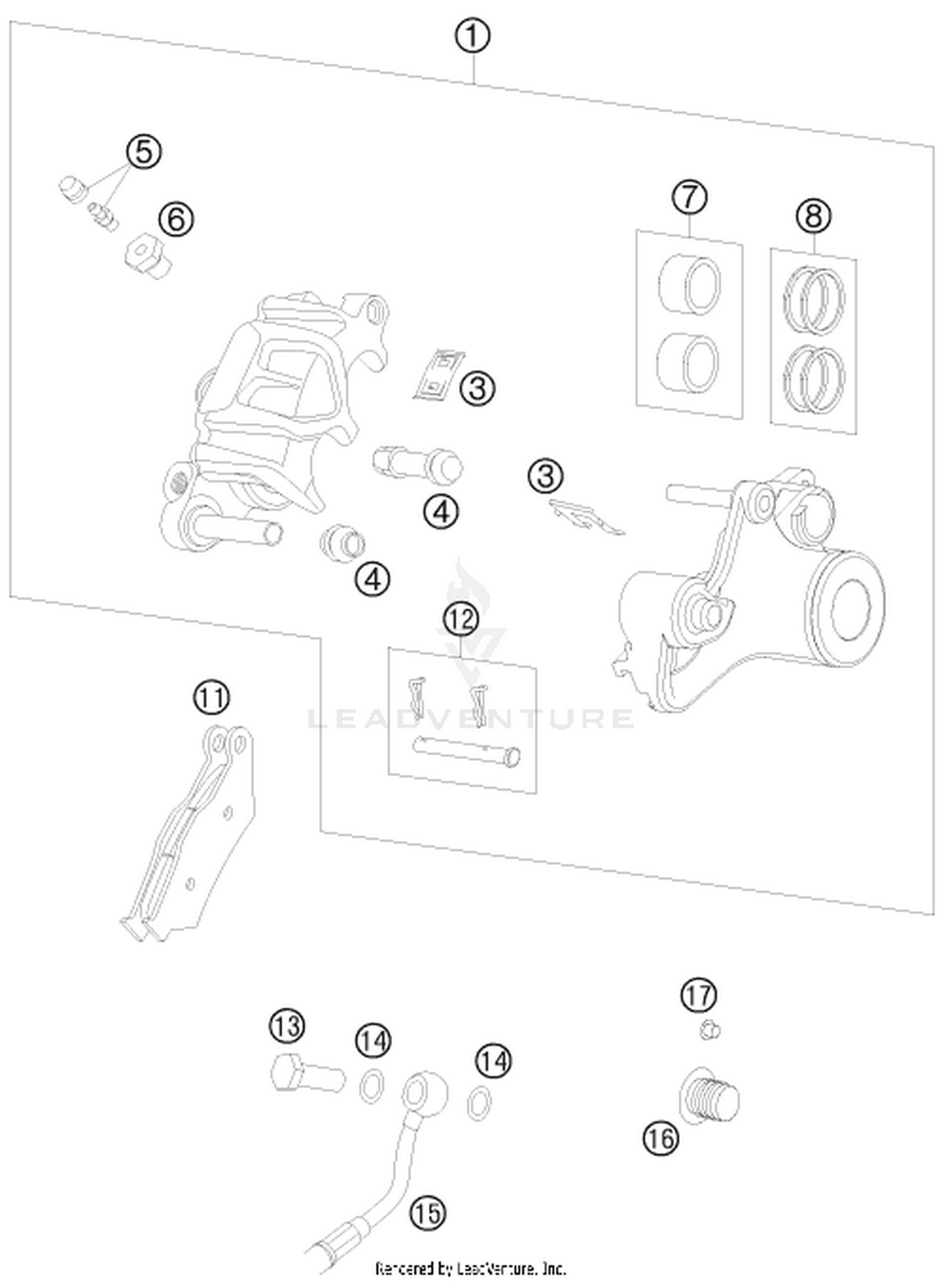 13 REAR BRAKE CALIPER