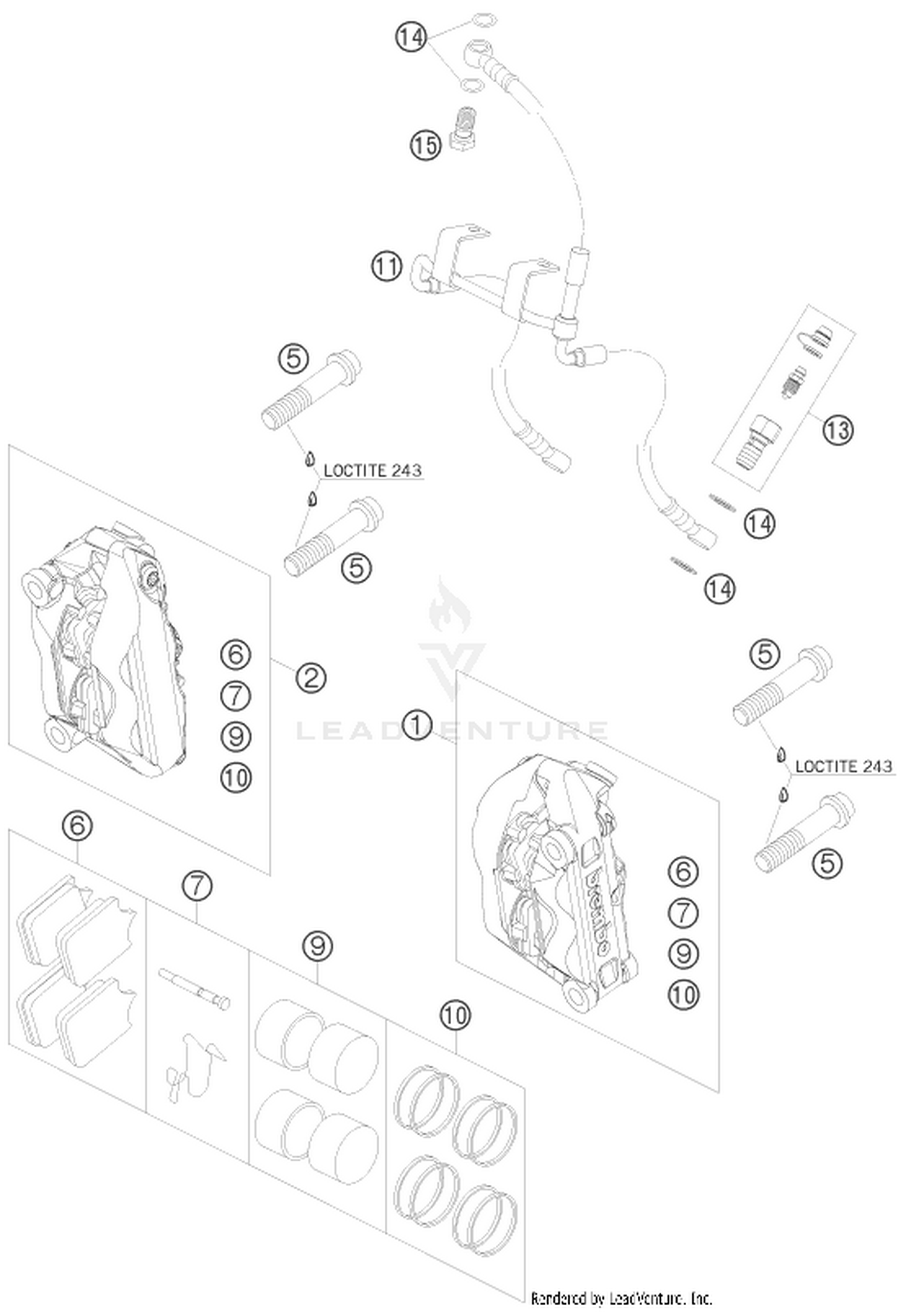 13 FRONT BRAKE CALIPER