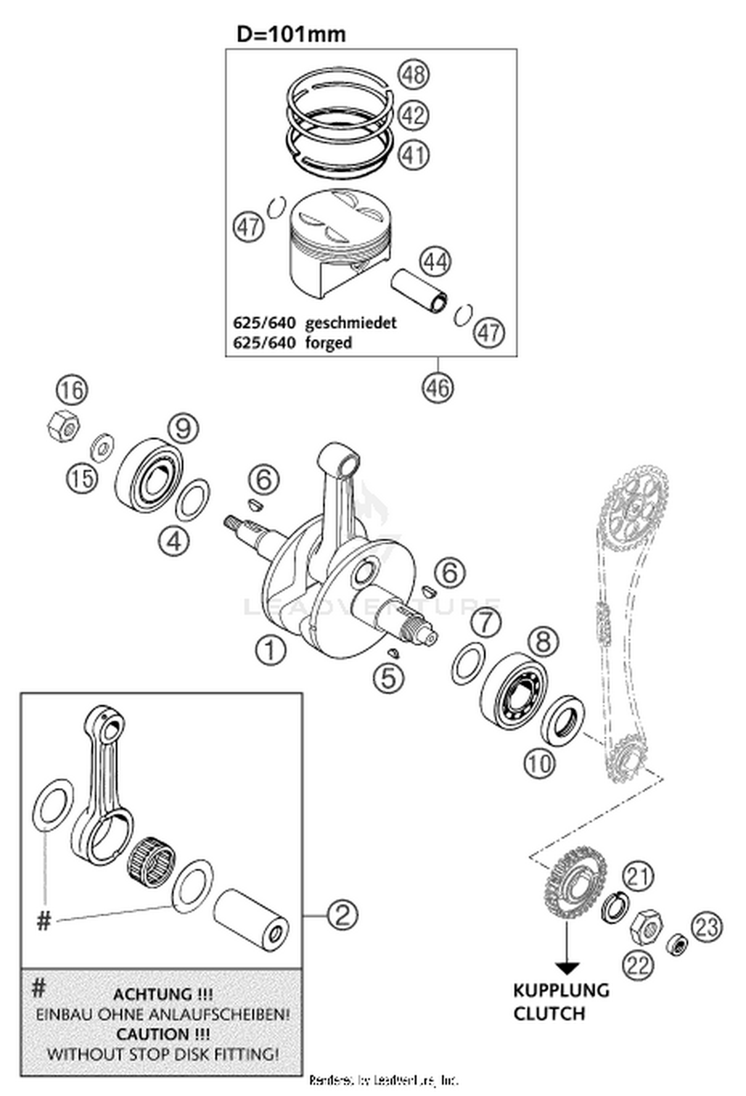 30 CRANKSHAFT, PISTON