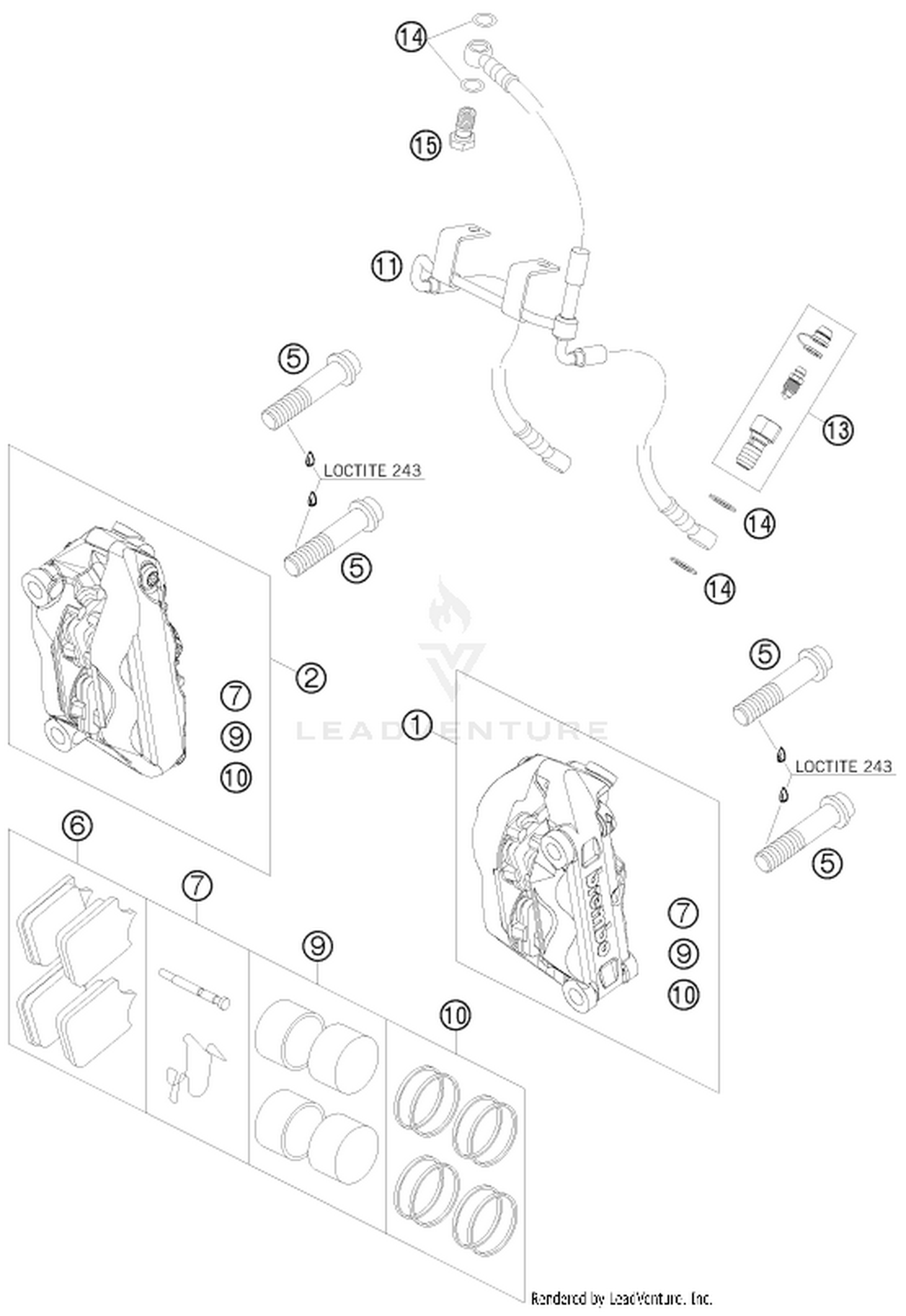 13 FRONT BRAKE CALIPER
