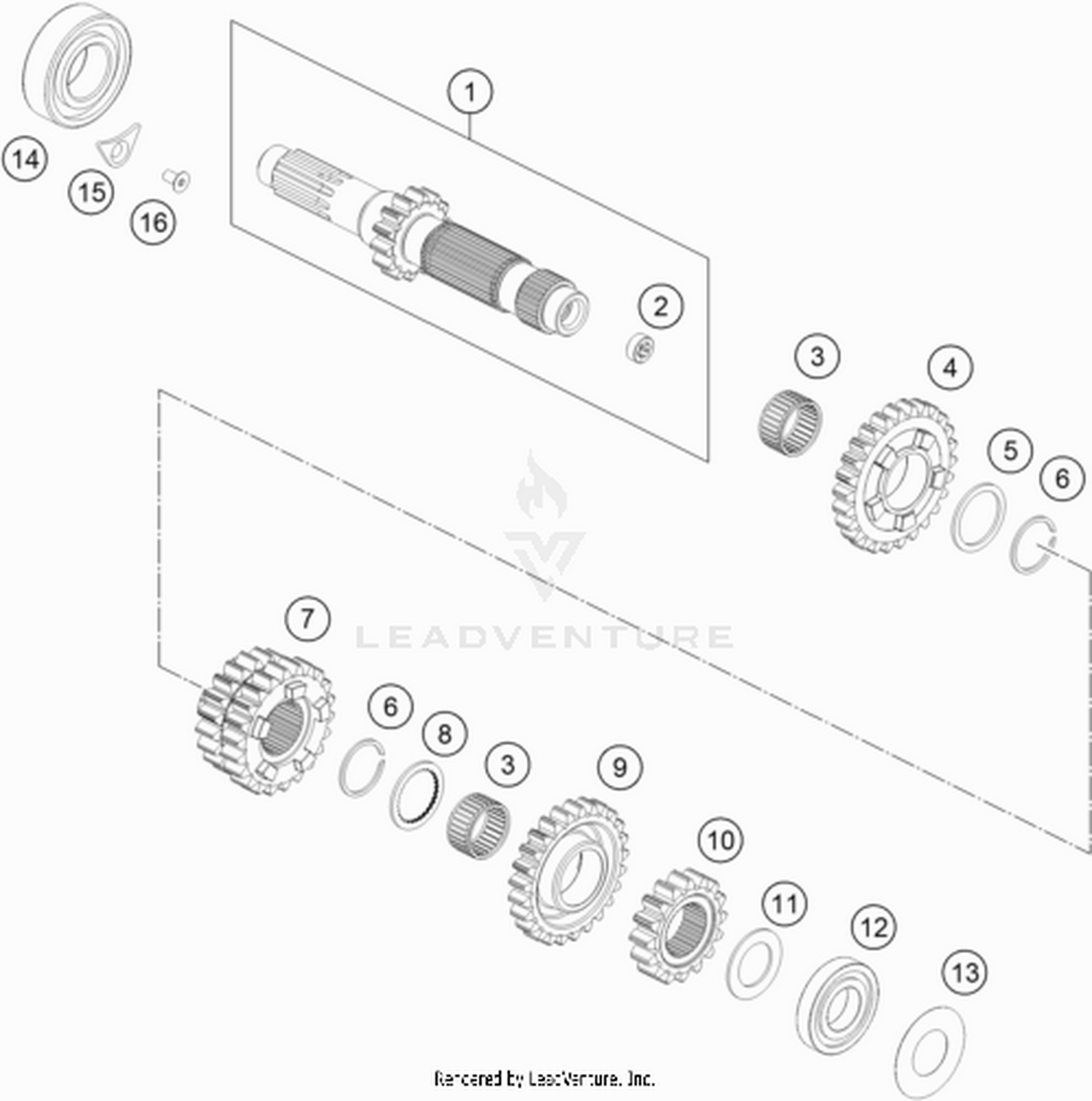 33 TRANSMISSION I - MAIN SHAFT