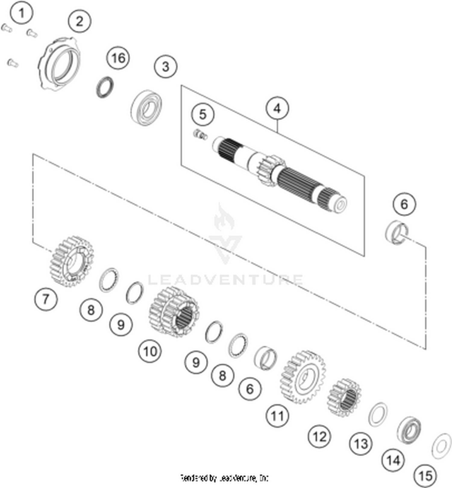 33 TRANSMISSION I - MAIN SHAFT