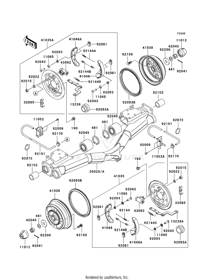 Rear Hubs/Brakes Schematic