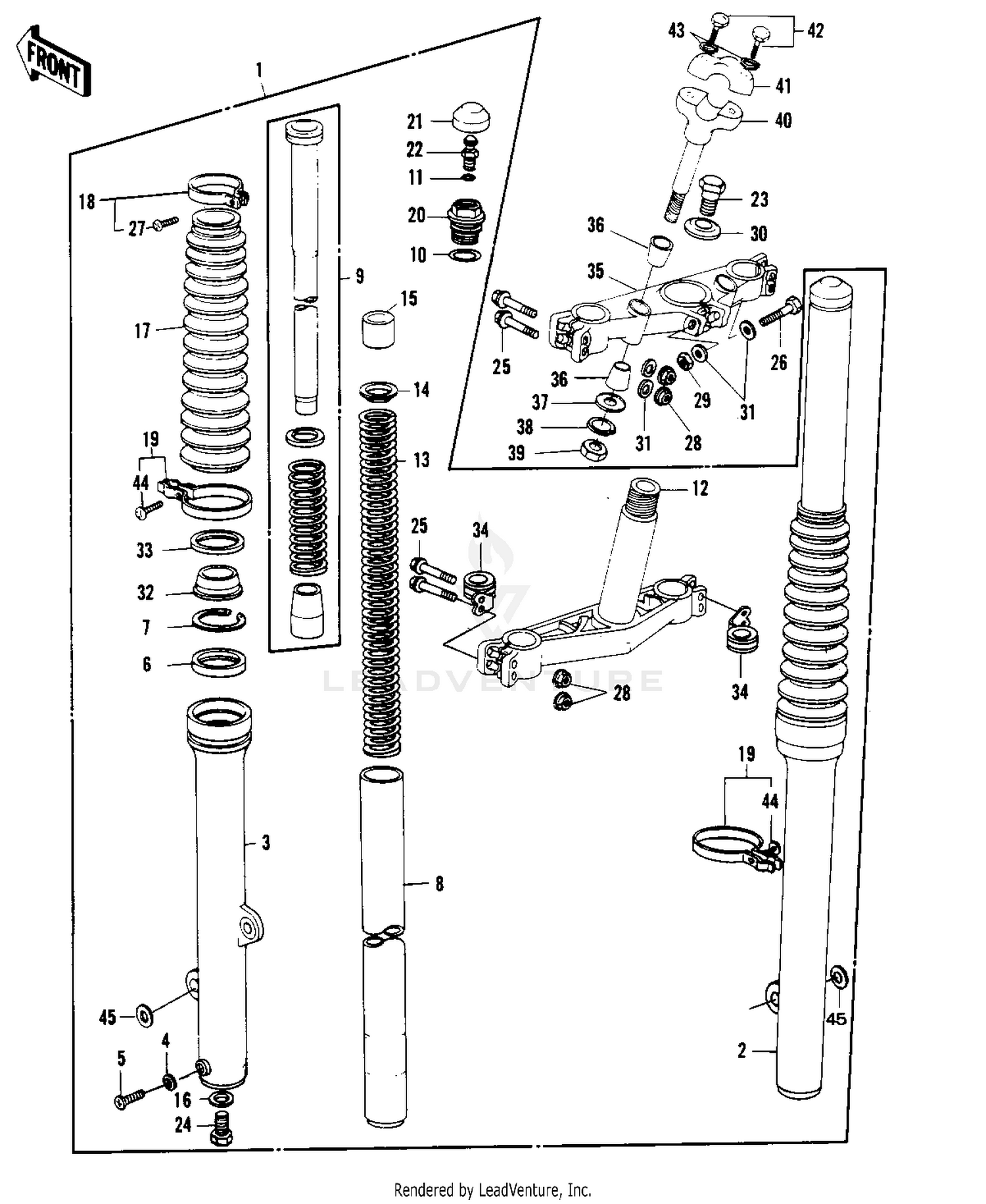 FRONT FORK ('81KDX250-B1)