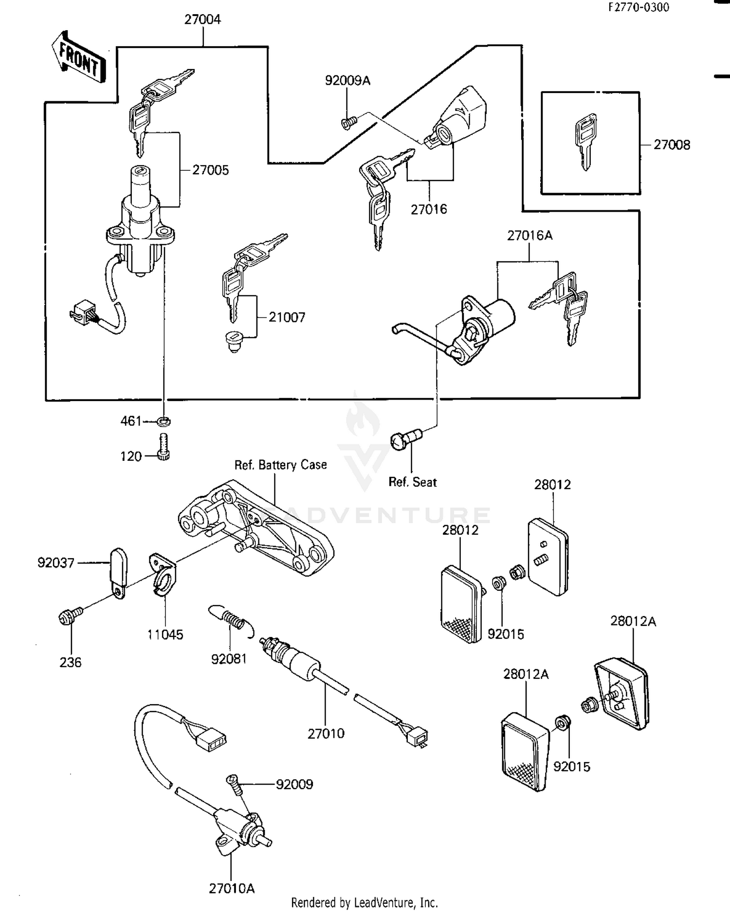 IGNITION SWITCH/LOCKS/REFLECTORS