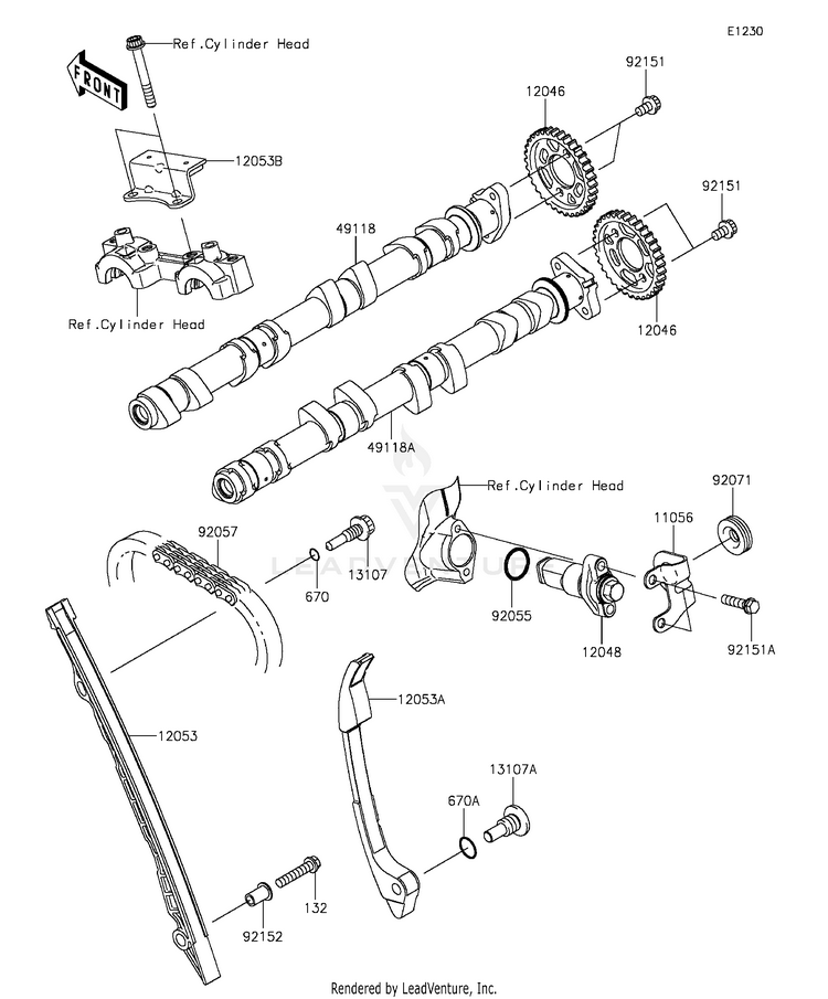 Camshaft(S)/Tensioner Schematic