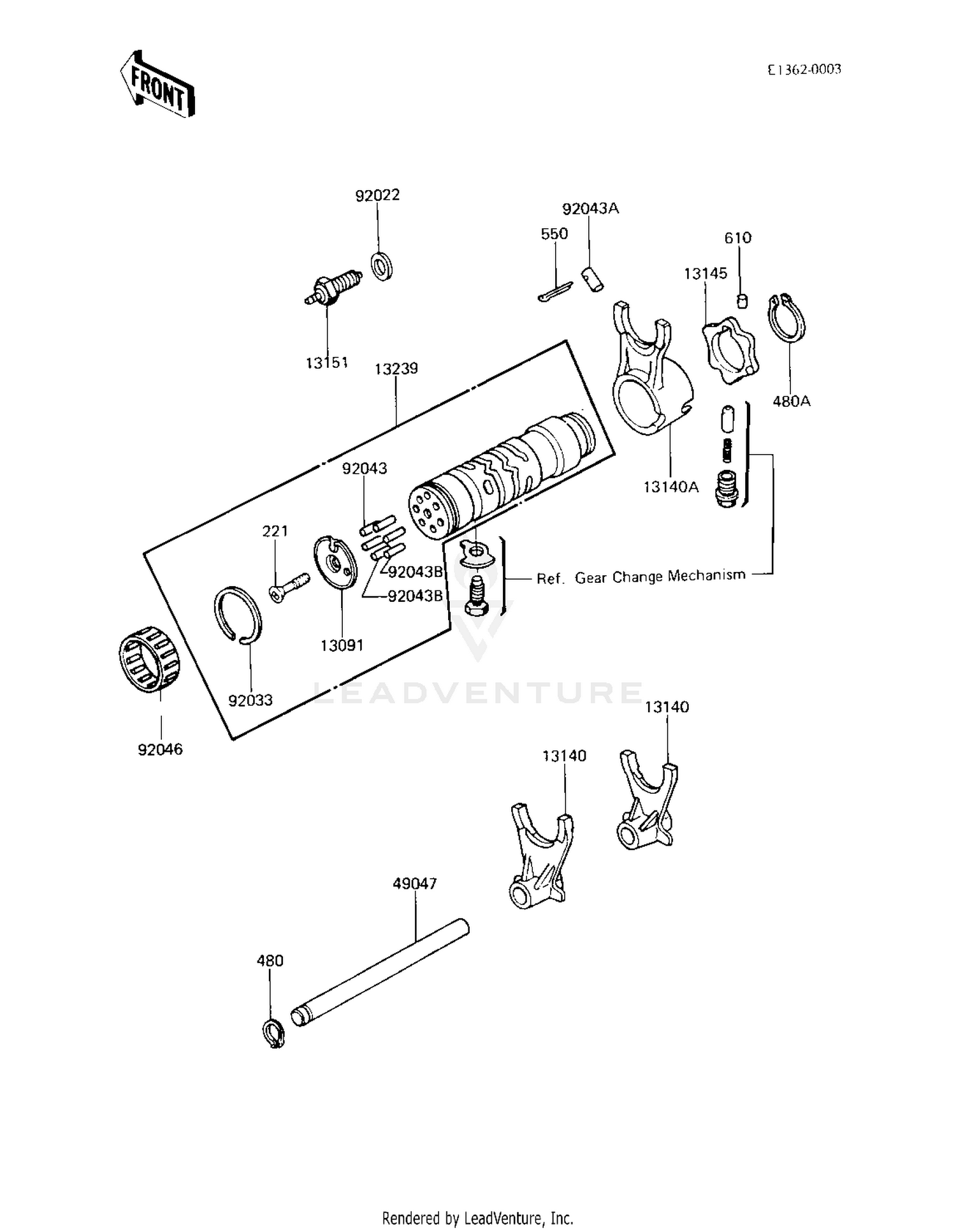GEAR CHANGE DRUM & FORKS
