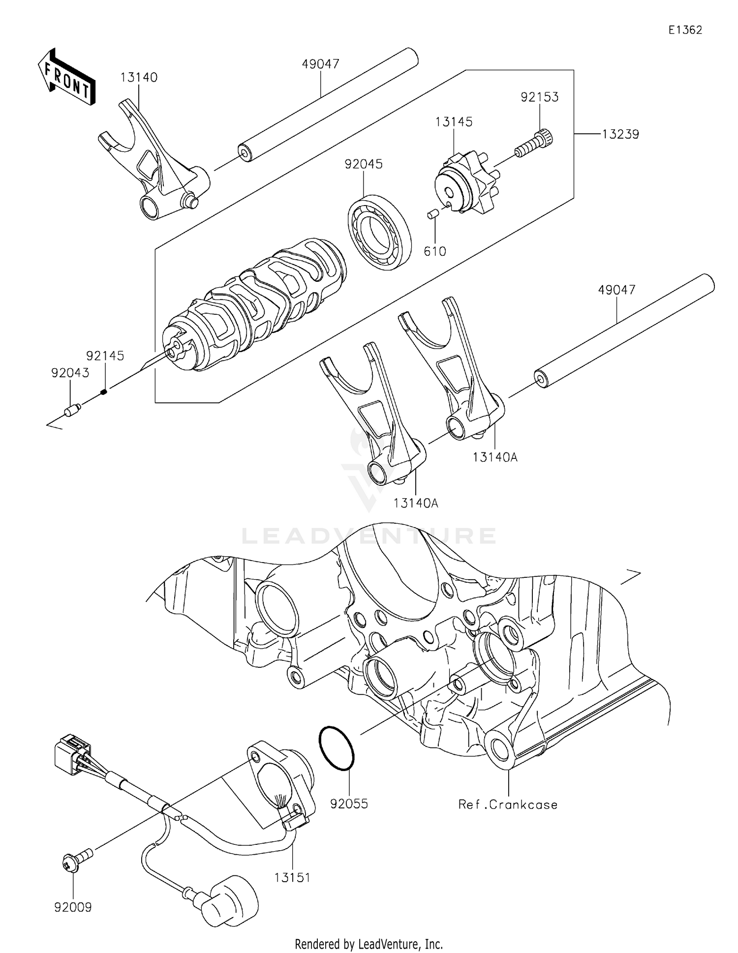 Gear Change Drum/Shift Fork(s)