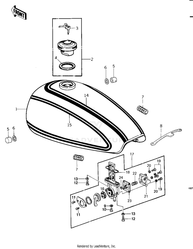 Fuel Tank ('79-'81 C2/C3/C4) Schematic