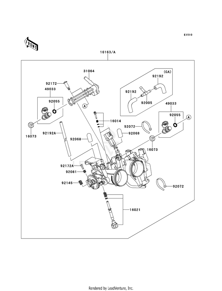 Throttle EX300BEF Ninja 300 ABS (2014) Schematic