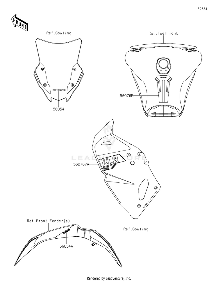 Decals KL650HNFAL KLR650 Adventure (2022) Schematic