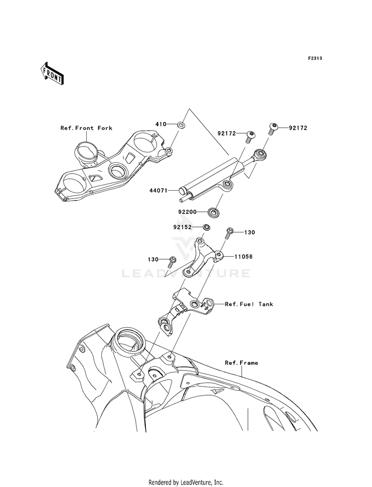 Steering Damper (Kbf/Kcf) Schematic