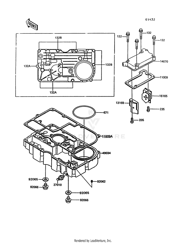 Breather Cover/Oil Pan Schematic