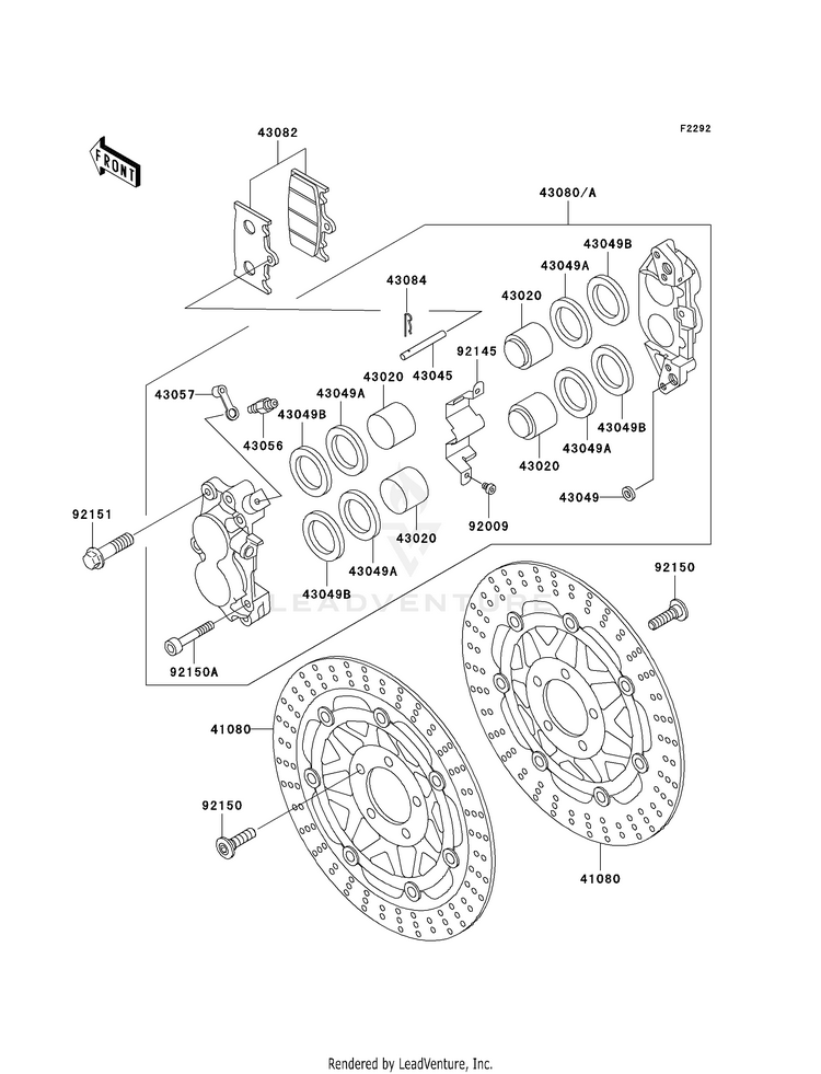 Front Brake (E10-E12) Schematic