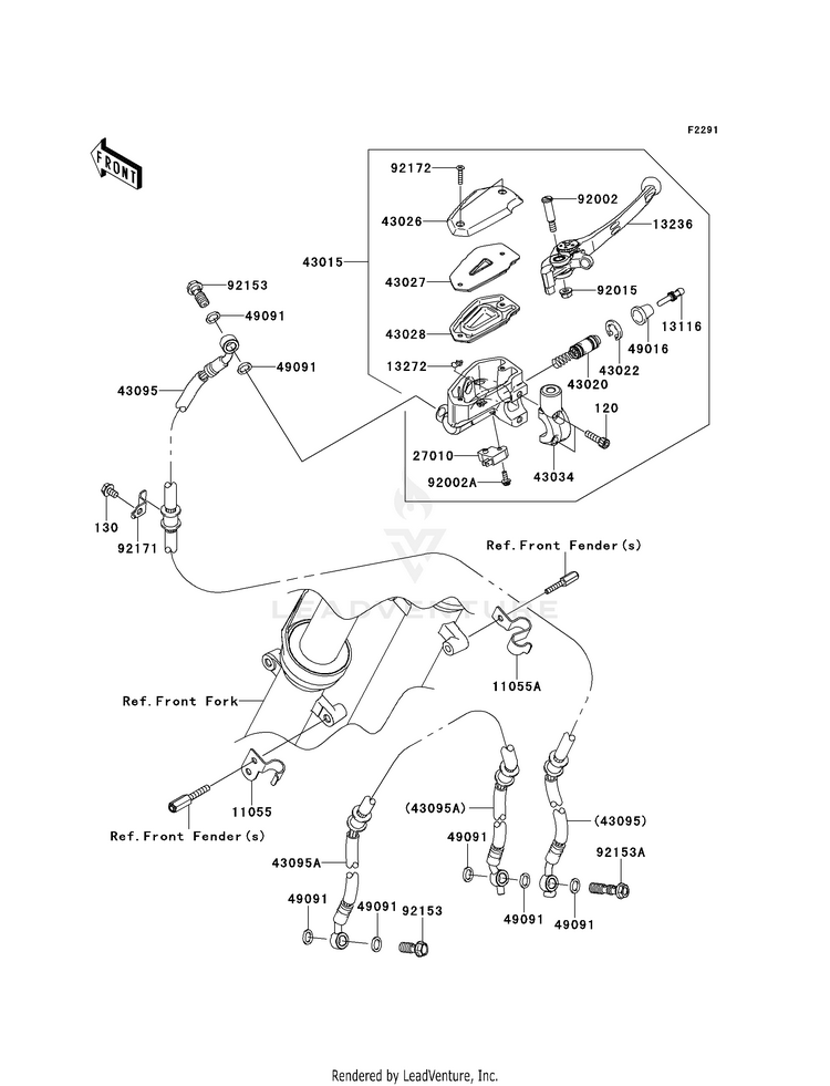 Front Master Cylinder Schematic