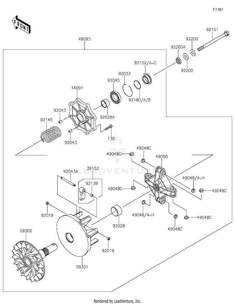 Drive Converter KVF750HLF Brute Force 750 4x4i EPS Camo (2020) Schematic