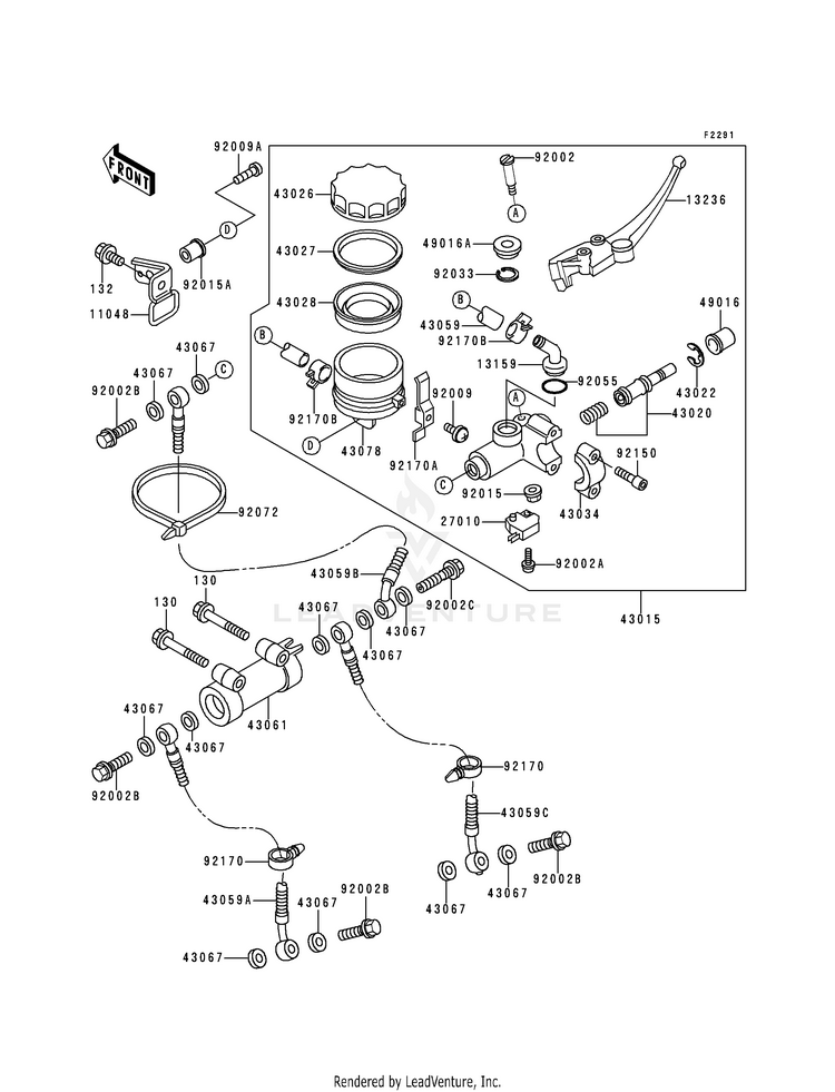 Front Master Cylinder Schematic