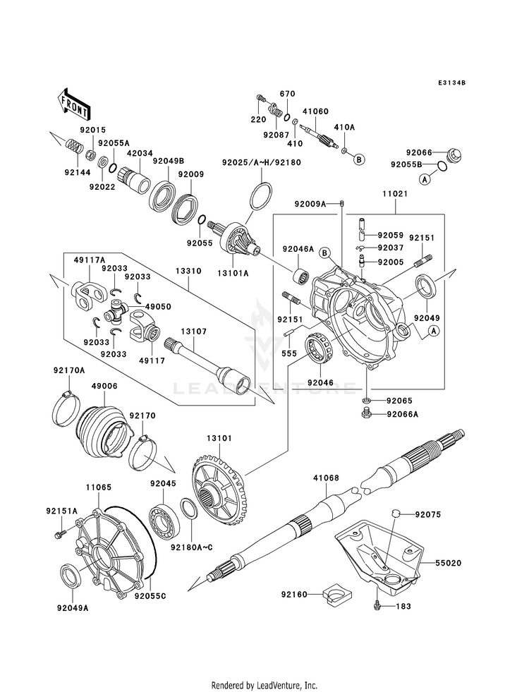 Drive Shaft (Rear) Schematic
