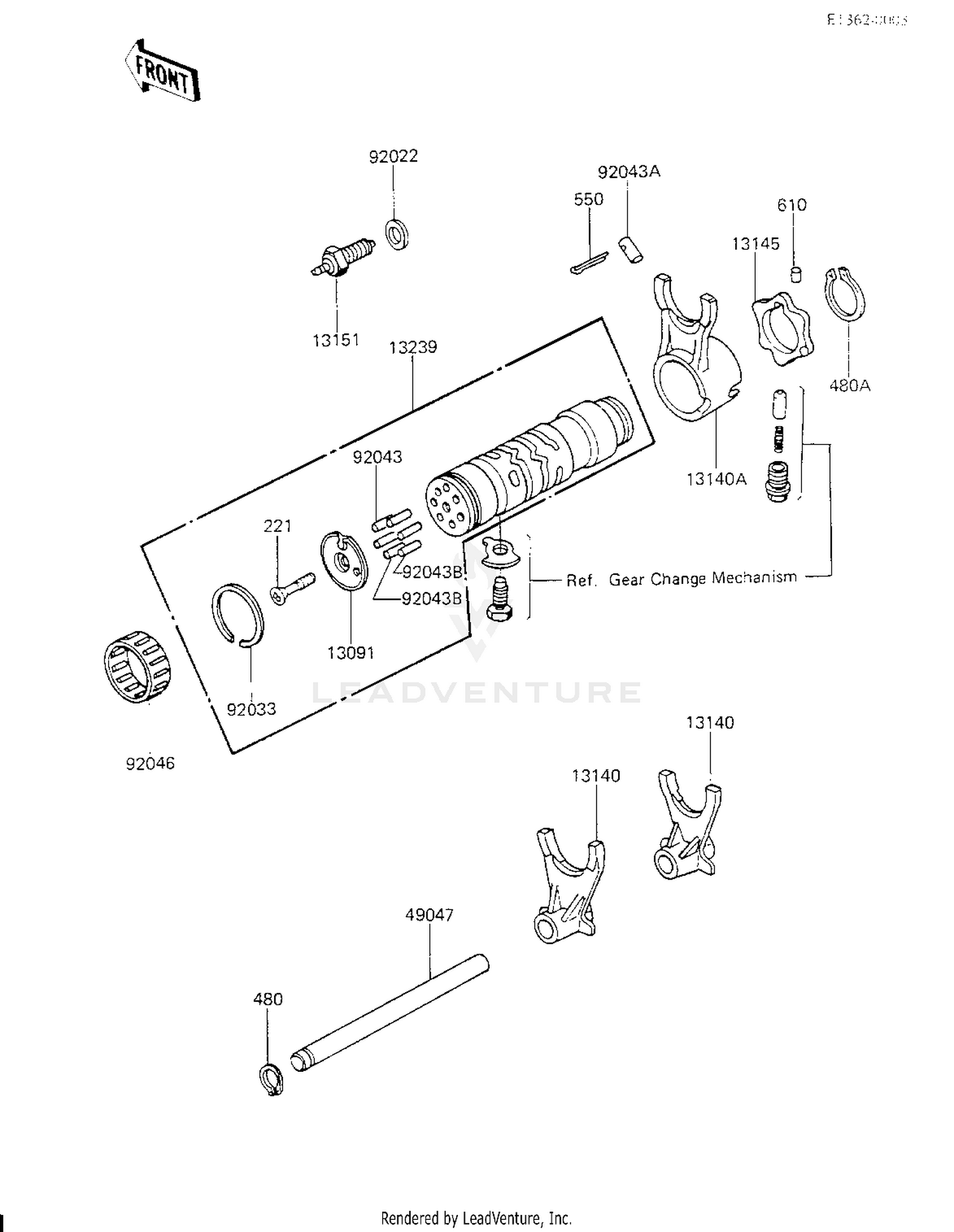 GEAR CHANGE DRUM & FORKS